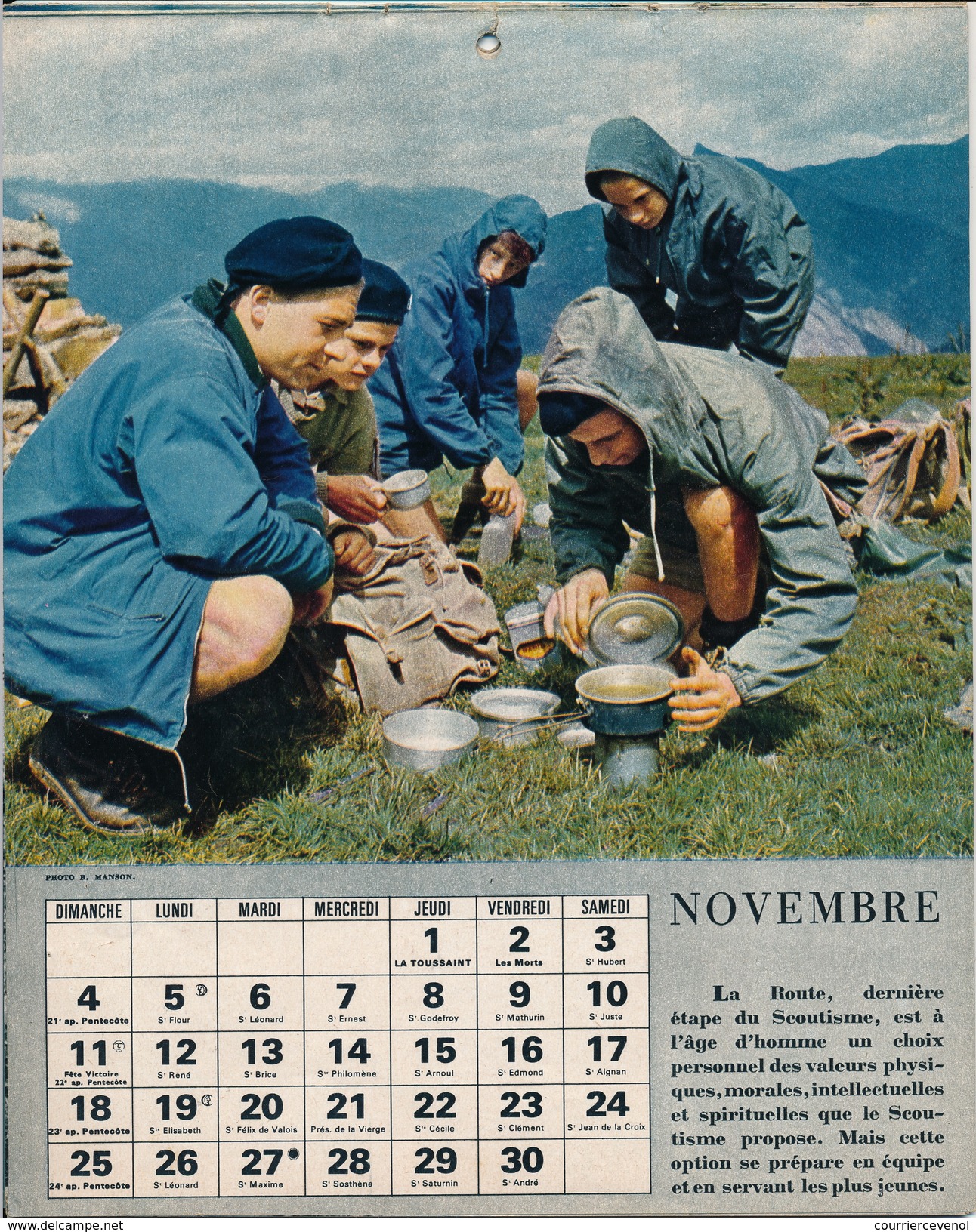 SCOUTISME - Calendrier 1962 Des Scouts De France - Scouting