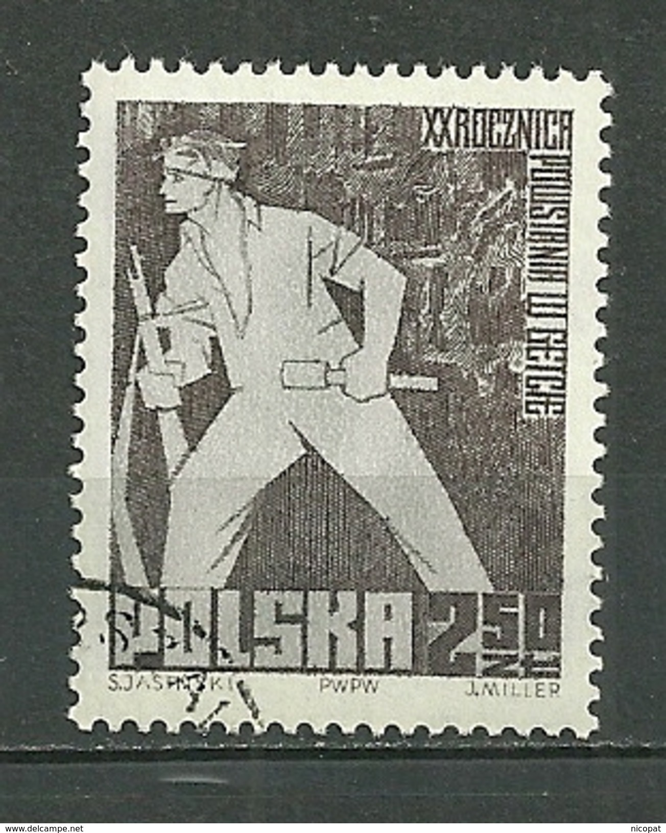 POLAND Oblitéré 1257 INSURRECTION DE VARSOVIE. PARTISAN - Used Stamps