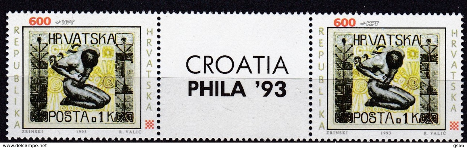 KROATIEN, 1993, 253,  Tag Der Briefmarke.  MNH **, - Kroatien