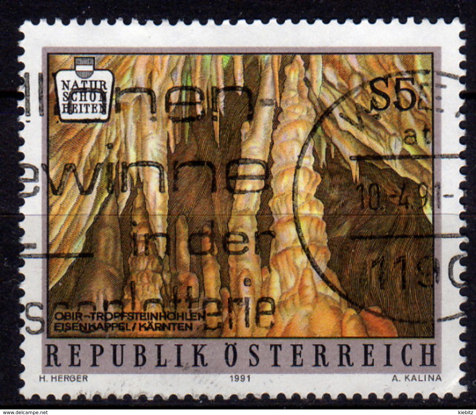 ÖSTERREICH 1991 - Naturschönheiten / Tropfsteinhöhle Eisenkappel - ANK 2054 - Natur