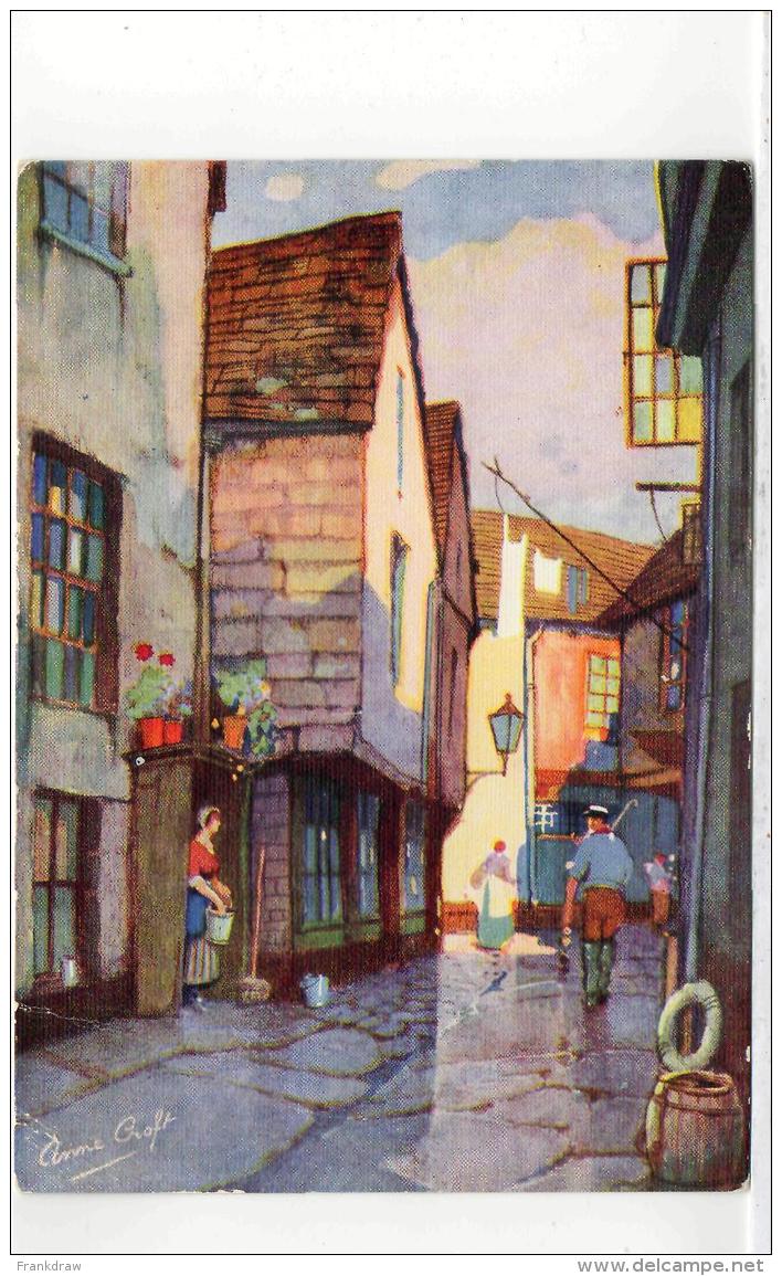 Postcard - Art - Anne Croft - Middle Market Street, Looe Very Good - Unclassified