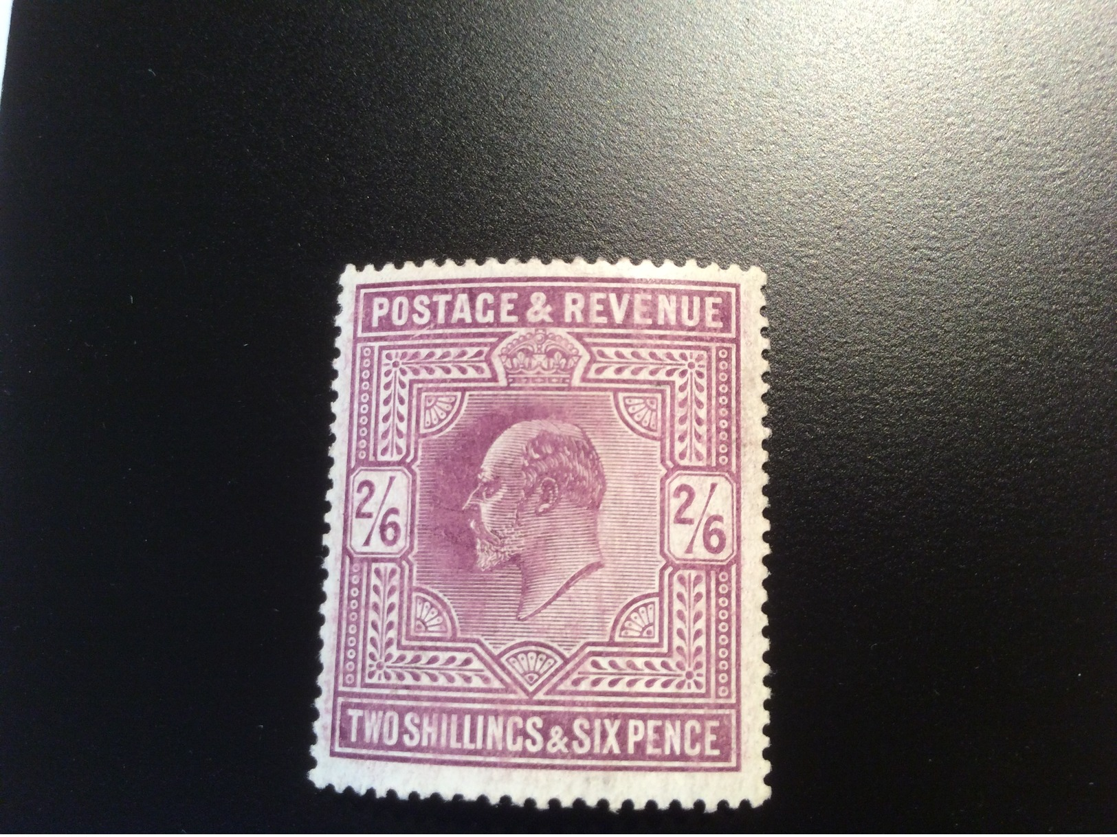 Grande Bretagne Great Britain GB K.E.VII 1902  2s6d Dull Purple On Chalk Surfaced Paper SG 262 = 350 GBP, VF Hinged * - Ungebraucht