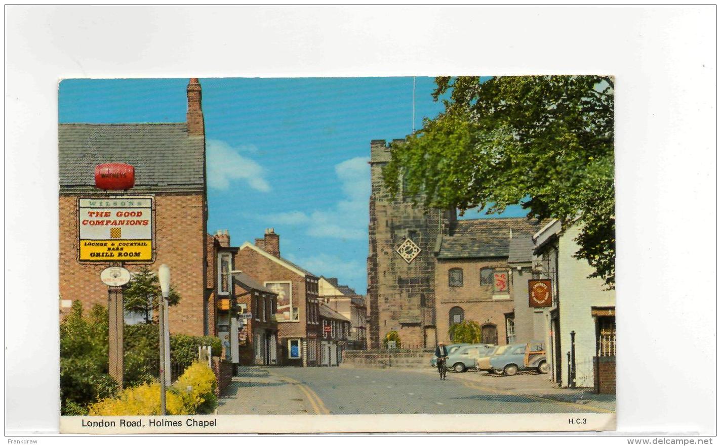 Postcard - London Rd. Holmes Chapel  - Posted16th Aug 1978 Very Good - Unclassified