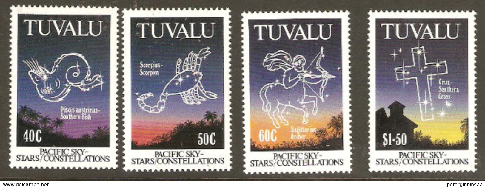 Tuvalu 1992  SG 621-4 Constellations  Unmounted Mint - Tuvalu (fr. Elliceinseln)