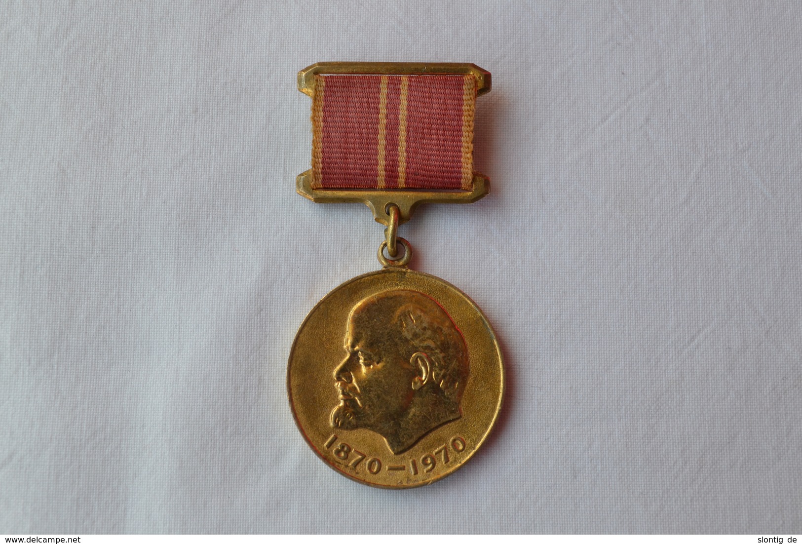 Medal For Valiant Labour Lenin Award Badge Soviet Russian Communist Pins USSR 100th Anniversary Drummer Work Vintage - Russie