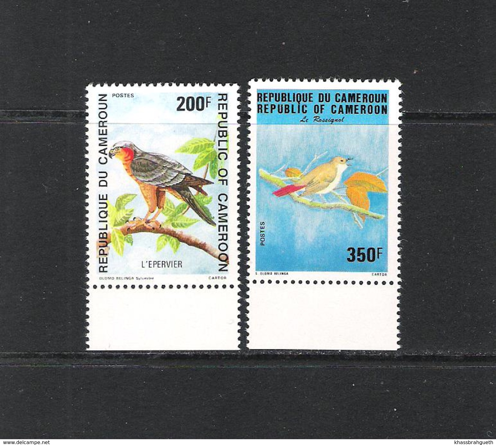 CAMEROUN (1992) - Mi 1196/97**MNH - OISEAUX / BIRDS - Cameroun (1960-...)