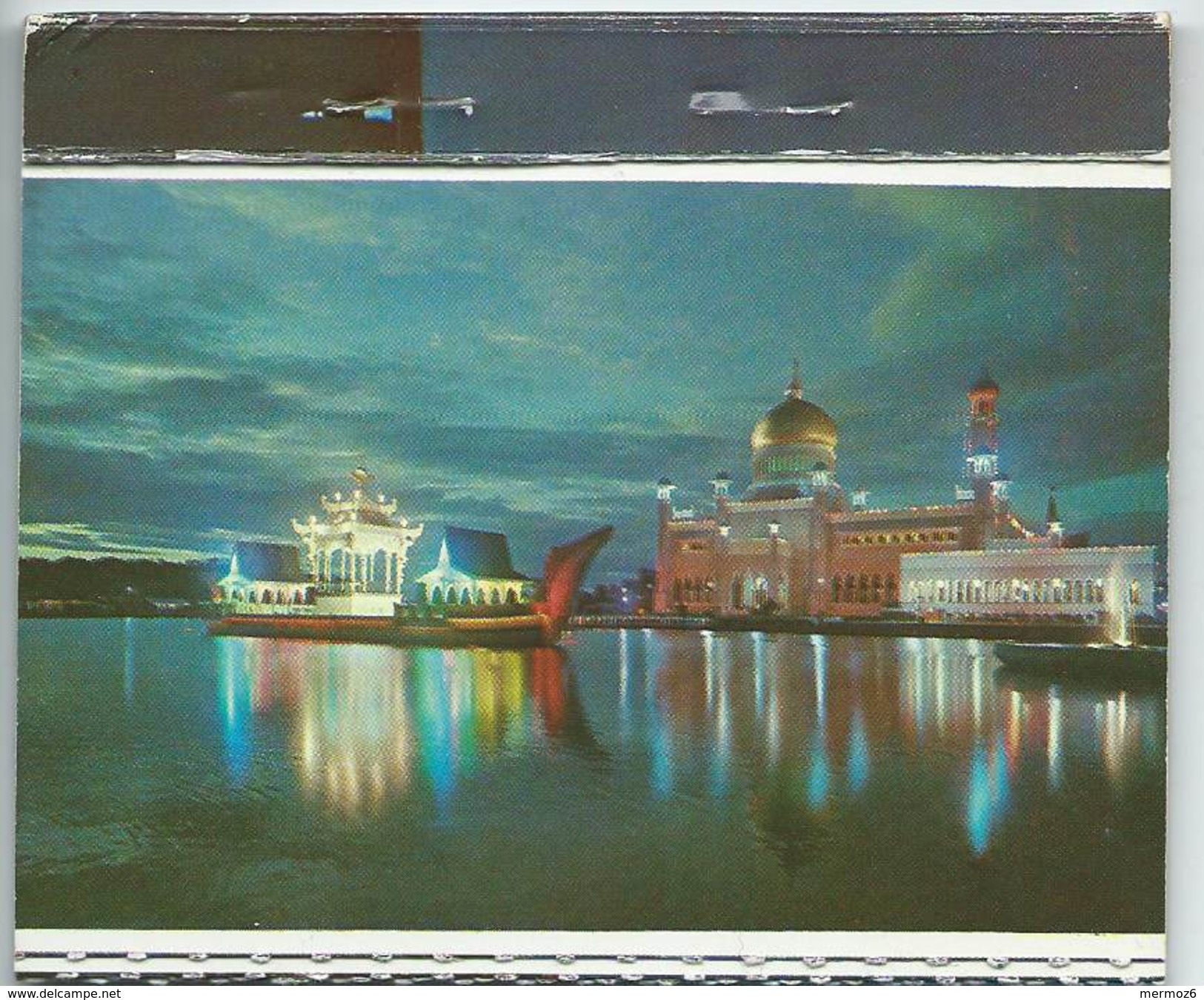 Carnet Brunei 10,1x8,3cm 8 Views Masjid Omar Ali Saifuddin Parliament House 1968 Royal Boat Radio Station Brunei Mosque - Brunei