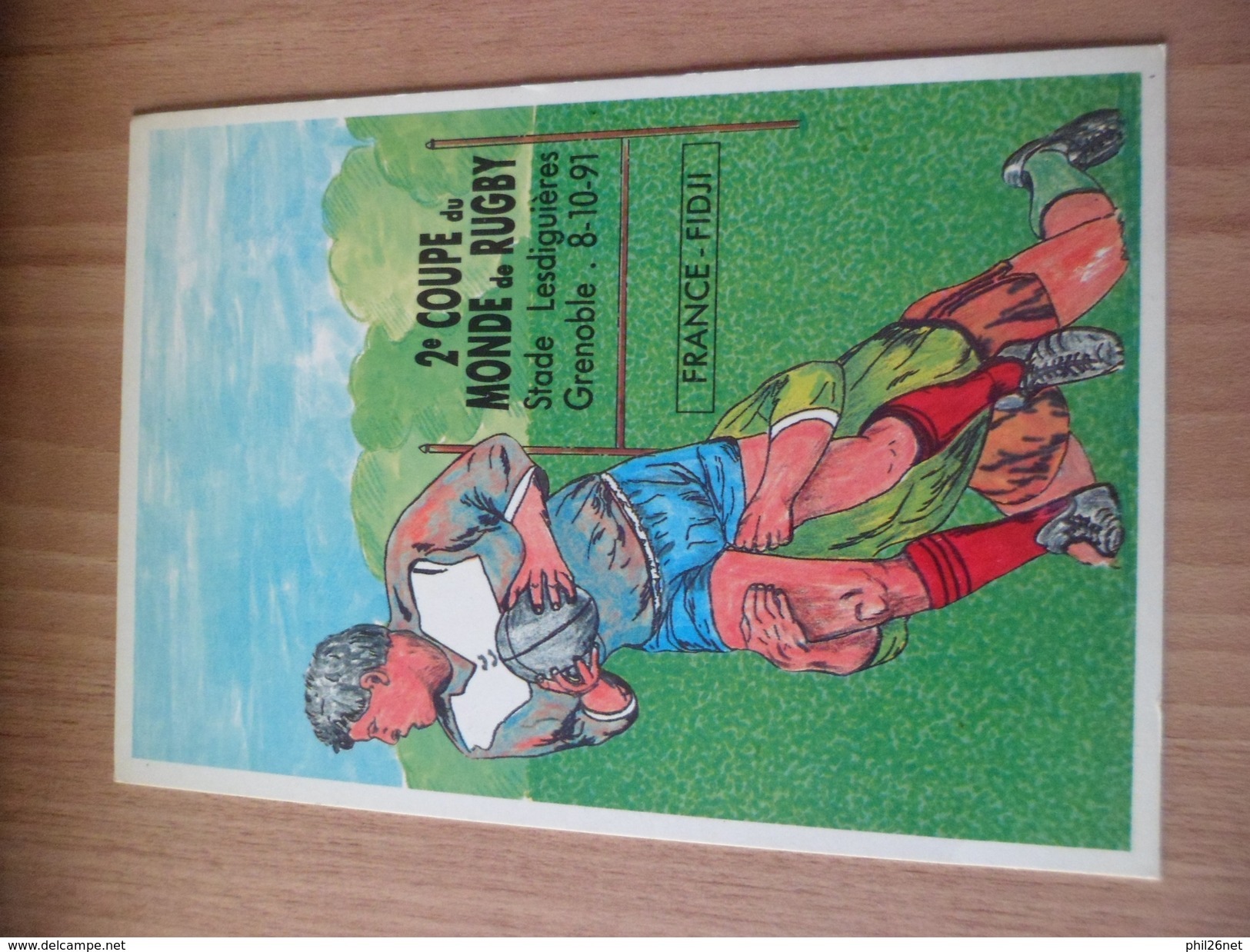 CP  2ème Coupe Du Monde De  Rugby   France- Fidji    Stade Lesdiguières Grenoble Le 08/10/1991    TB ... ! ! - Rugby