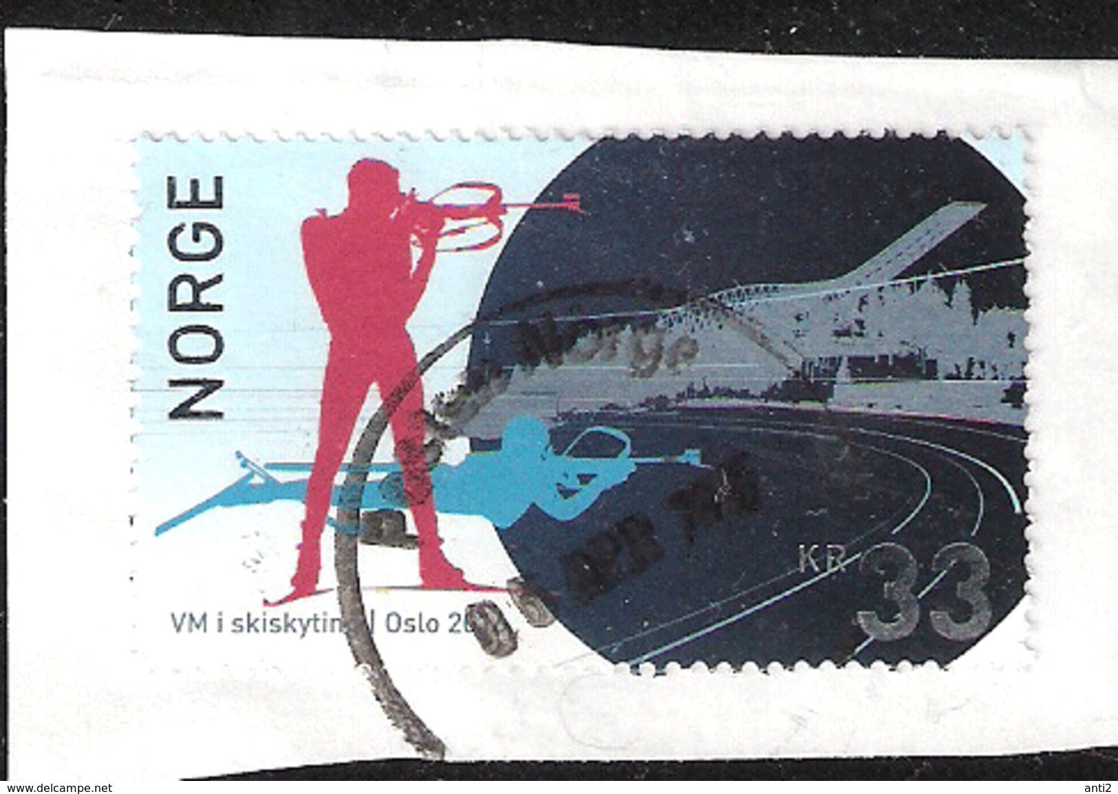 Norway Norge  2016 Biathlon, Mi 1905,   Cancelled On Paper - Used Stamps