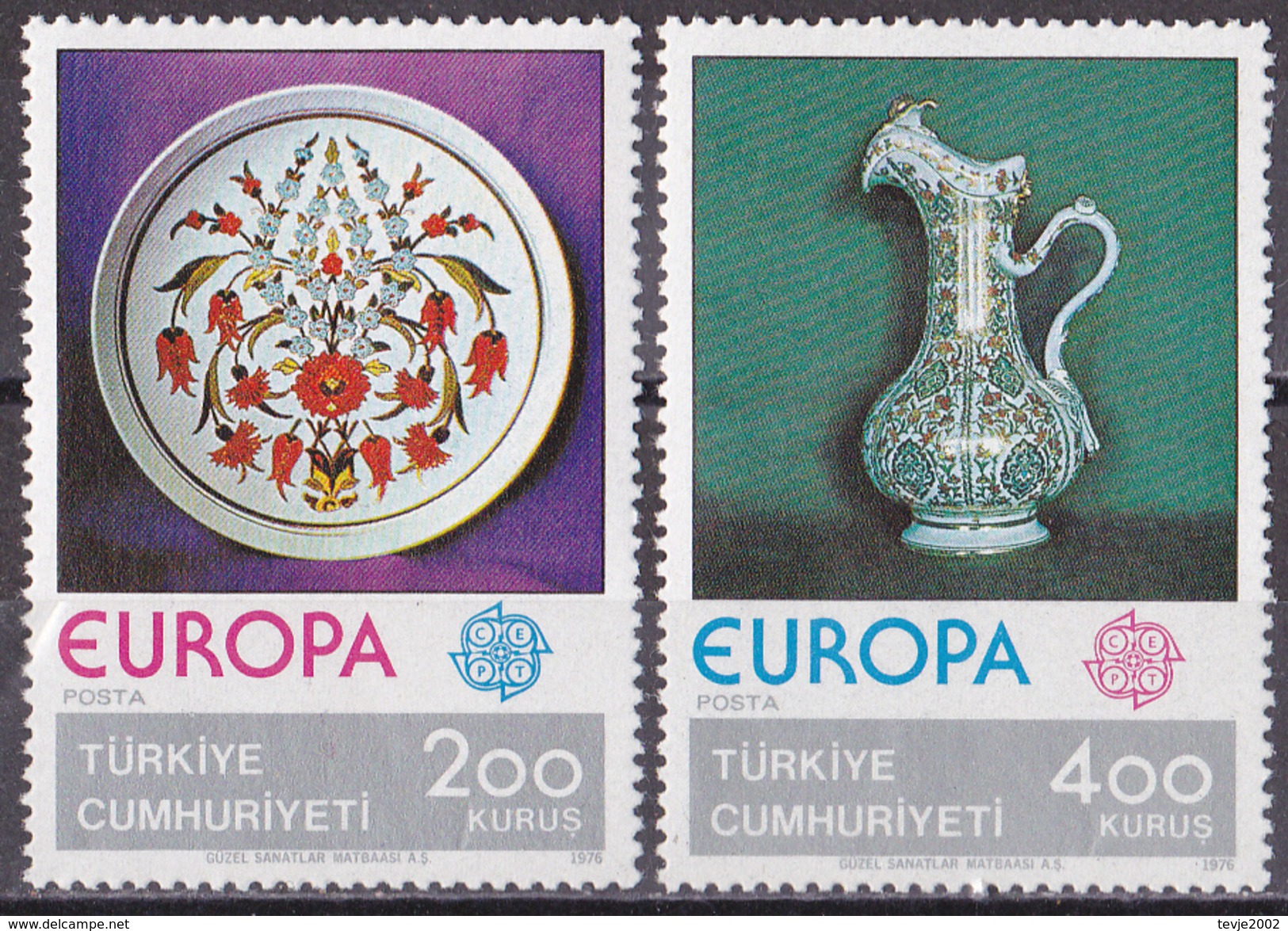 Eur_ Türkei - Mi.Nr. 2385 - 2386 - Postfrisch MNH - Europa CEPT 1976 - 1976