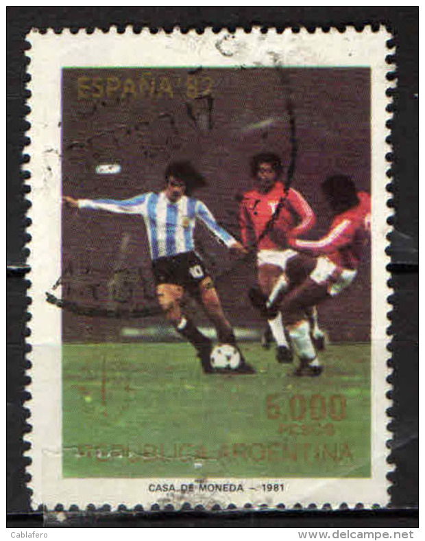 ARGENTINA - 1981 - CAMPIONATO DEL MONDO DI CALCIO IN SPAGNA - ESPANA '82 - USATO - Usati