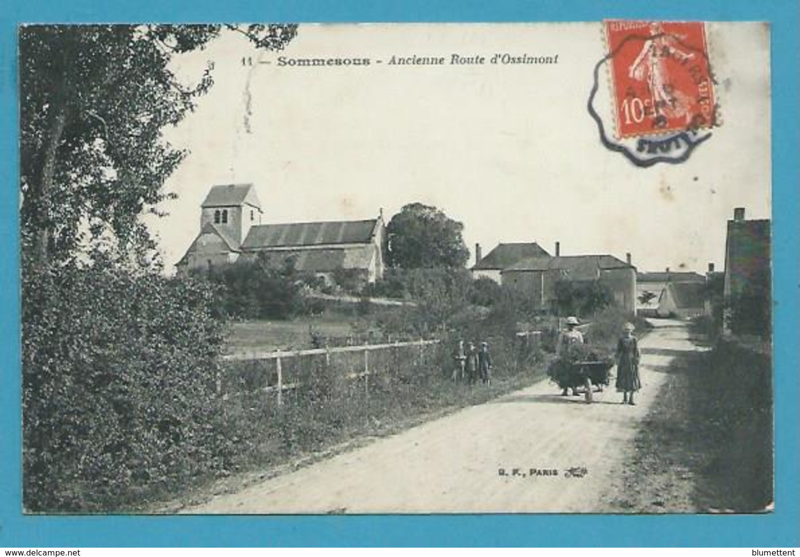 CPA 11 - Ancienne Route D'Ossimont SOMMESOUS 51 - Souain-Perthes-lès-Hurlus