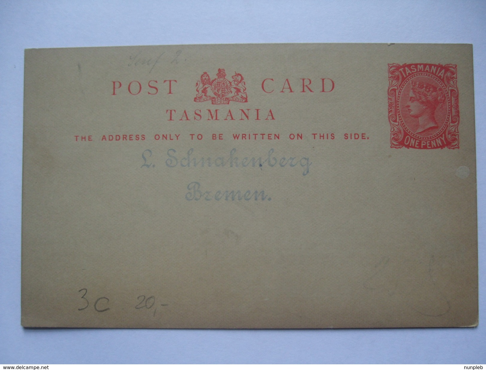 AUSTRALIA - Tasmania - Postal Stationary Card - Briefe U. Dokumente