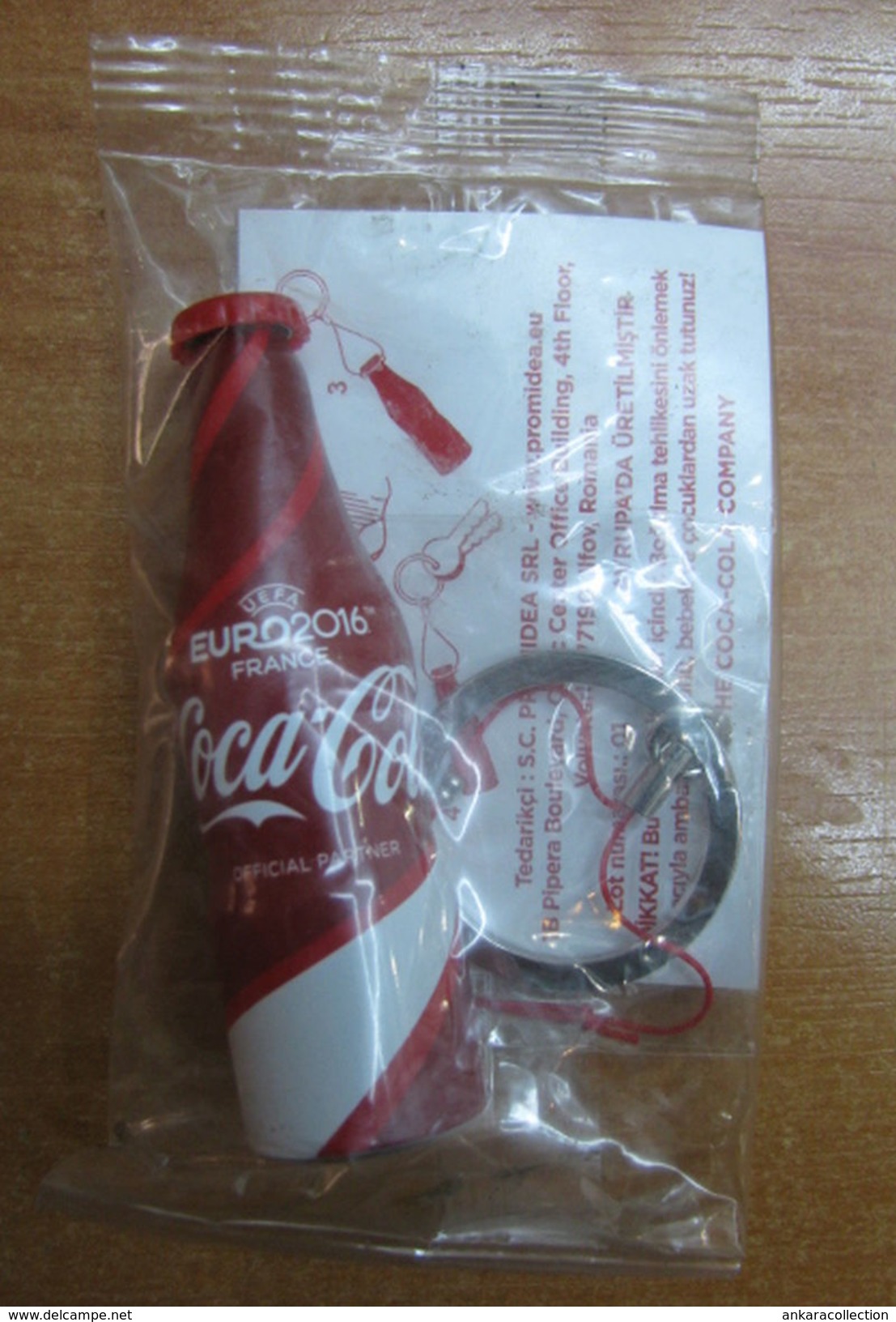 AC - COCA COLA UEFA EURO 2016 FRANCE KEY HOLDER ALUMINUM MINI BOTTLE BRAND NEW FROM TURKEY - Portallaves