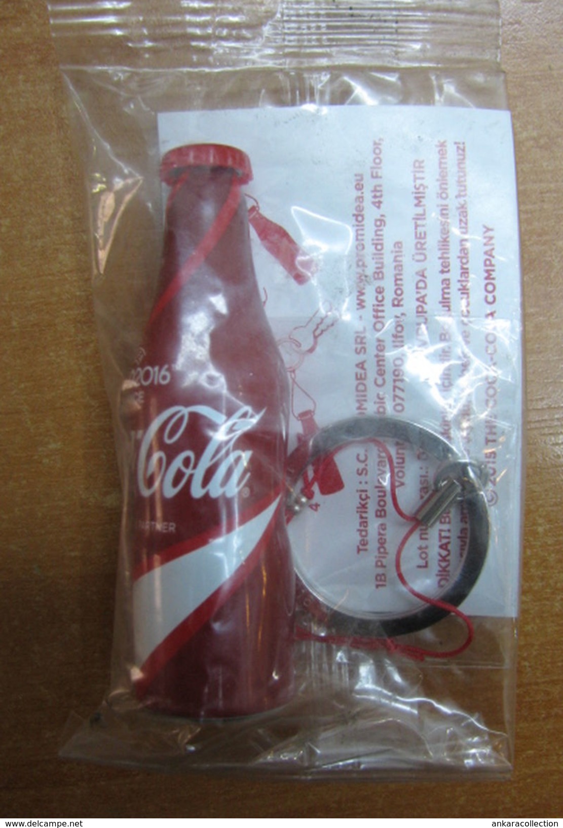 AC - COCA COLA UEFA EURO 2016 FRANCE KEY HOLDER ALUMINUM MINI BOTTLE BRAND NEW FROM TURKEY - Sleutelhangers