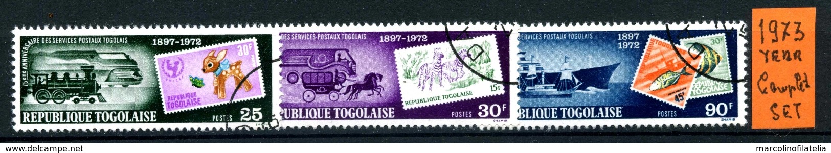 Repubblica Del TOGO - Year 1973  - Serie Completa -  Complet Set -  Timbrati - Stamped. - Togo (1960-...)
