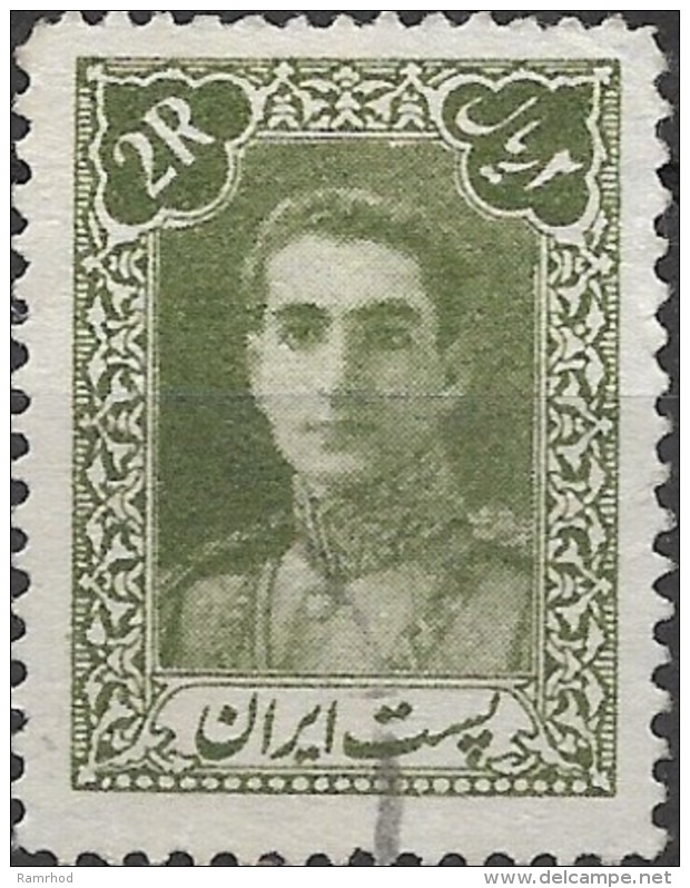 1942 Mohammed Riza Pahlavi - 2r. - Green FU - Iran