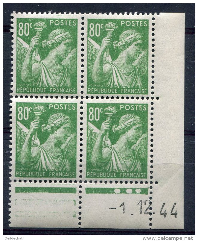 1698 - FRANCE  N°649  80c Vert   Type  Iris  Du 1.12.44       SUPERBE - 1940-1949