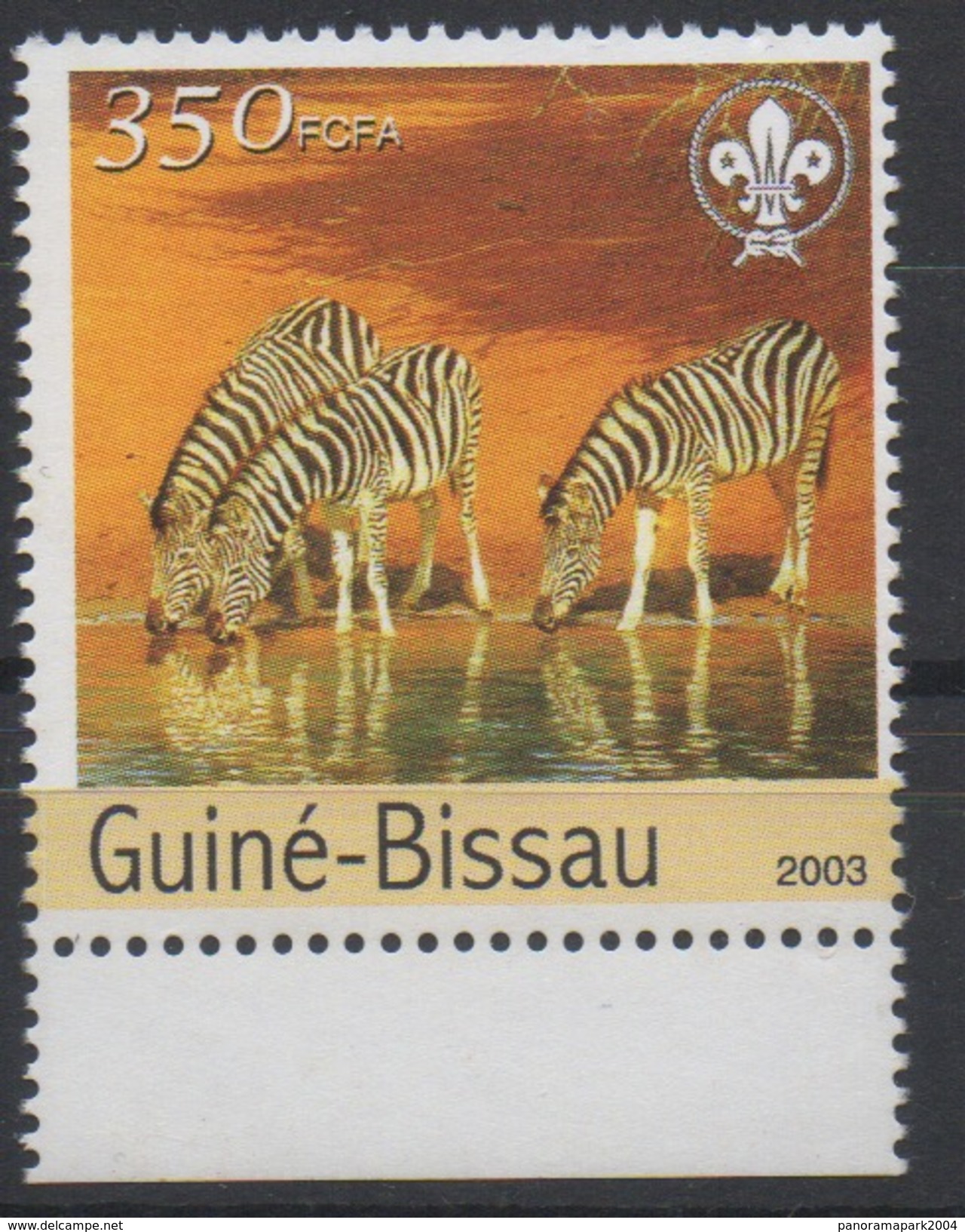 Guiné-Bissau Guinea Guinée Bissau 2003 Mi. 2841 Sheet Fauna Zebras Zèbres Faune Local Franking Rare ! - Altri & Non Classificati