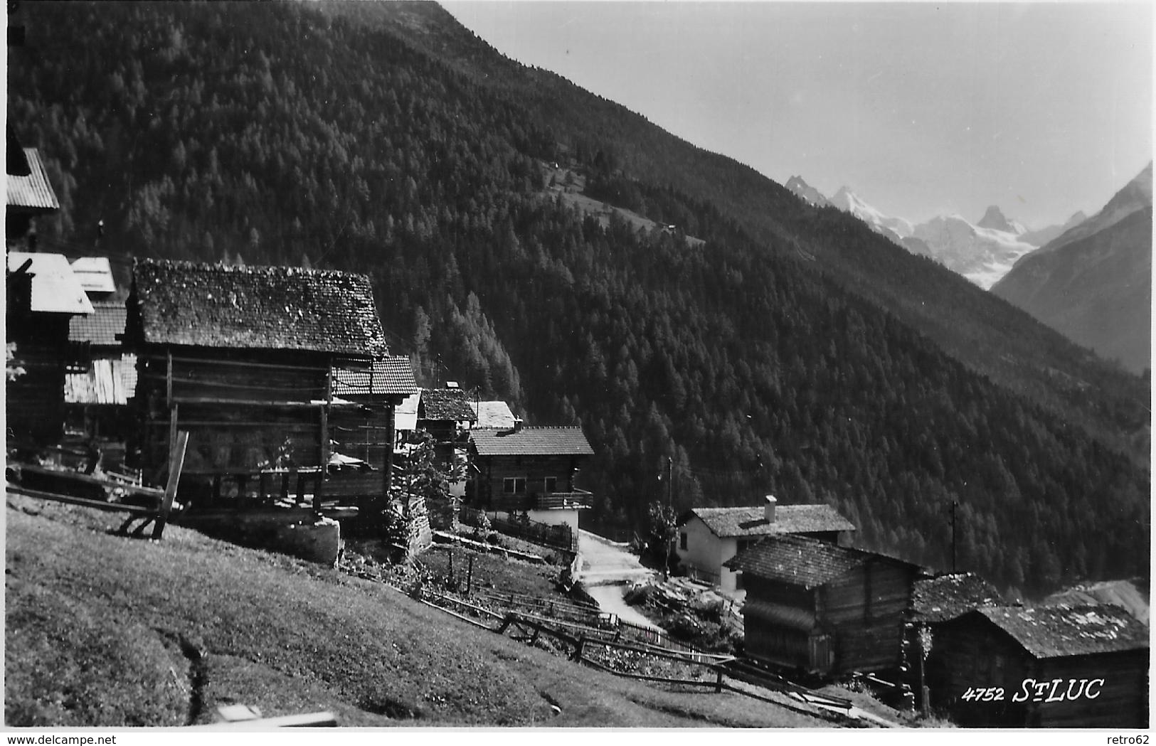 ST.LUC &rarr; Kleine Burgergemeinde Und Touristenort Auf 1655 M.ü.M.Fotokarte 1962 - Saint-Luc