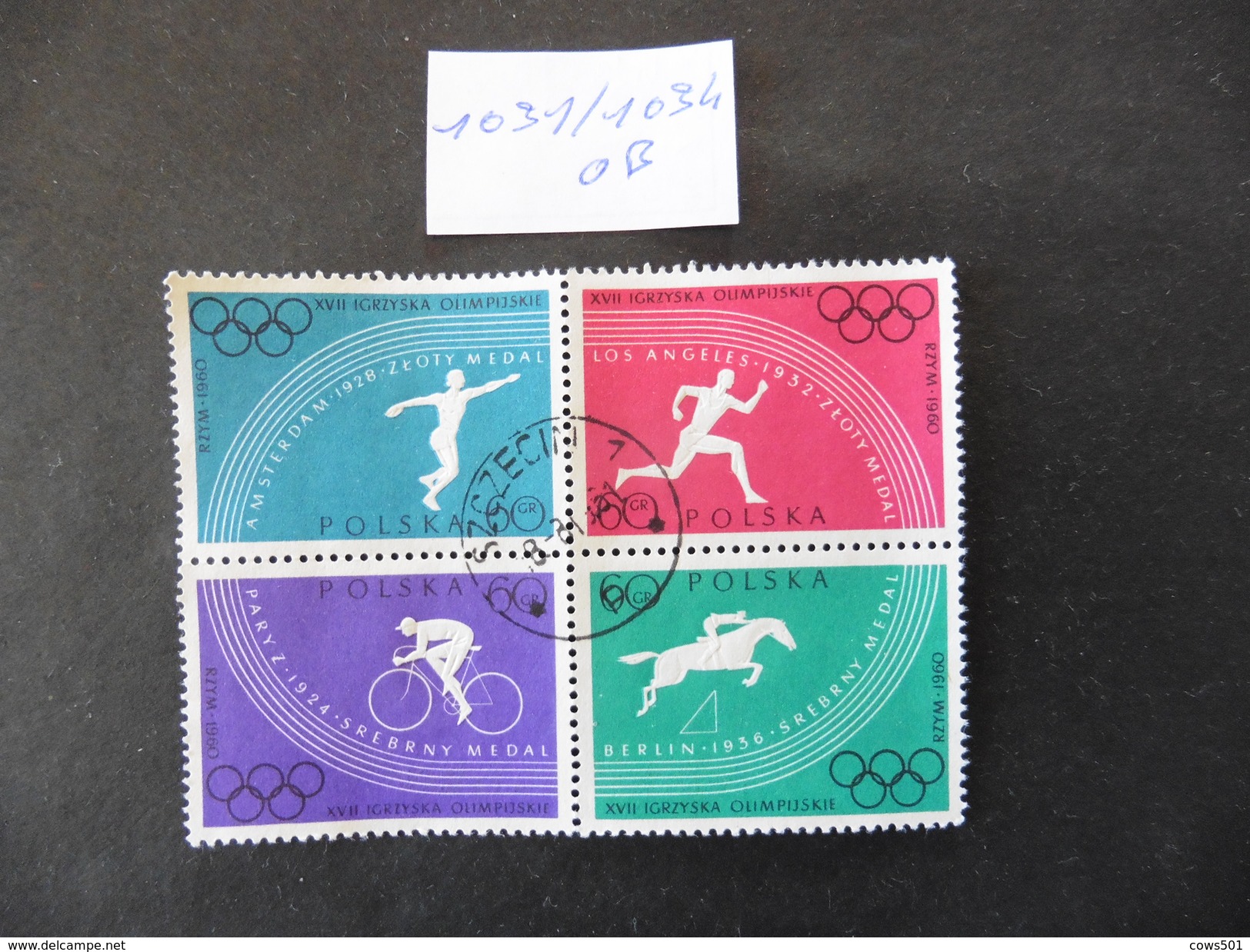 Pologne :Bloc De 4 Timbres Oblitérés  Sports - Collections