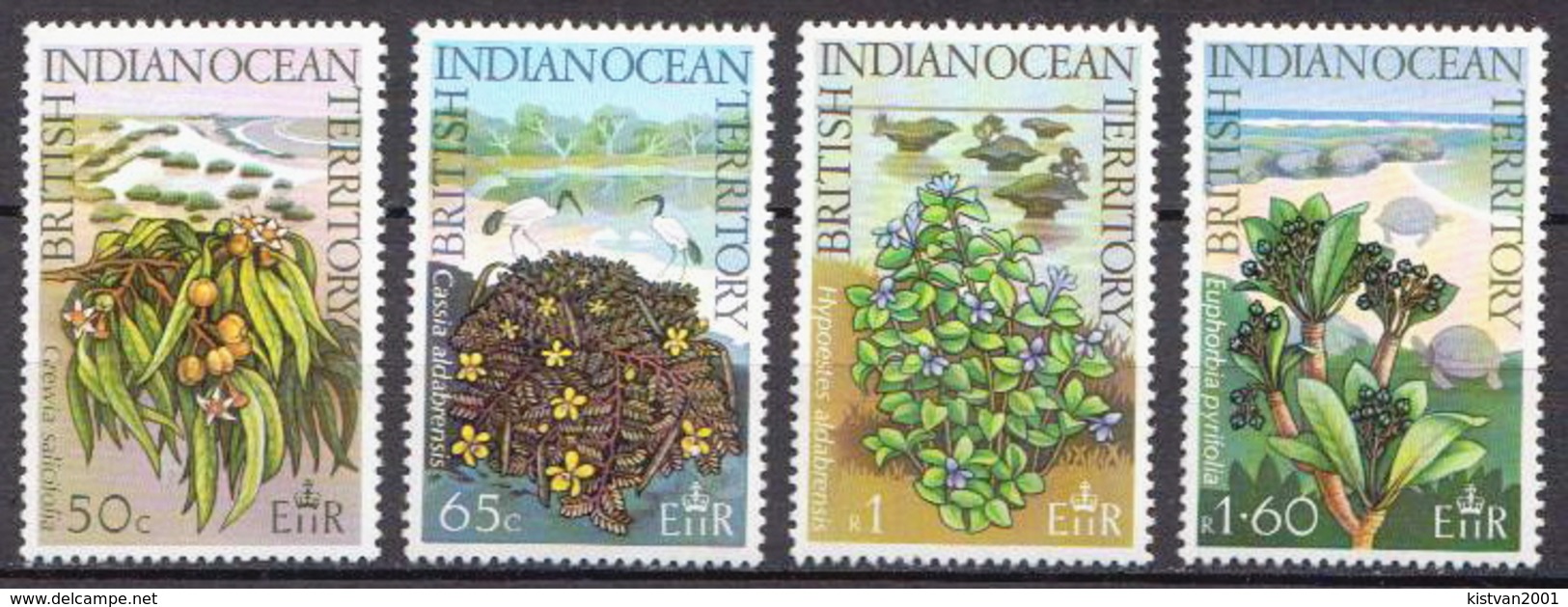 British Indian Ocean Territory Flowers MNH Set - Other & Unclassified