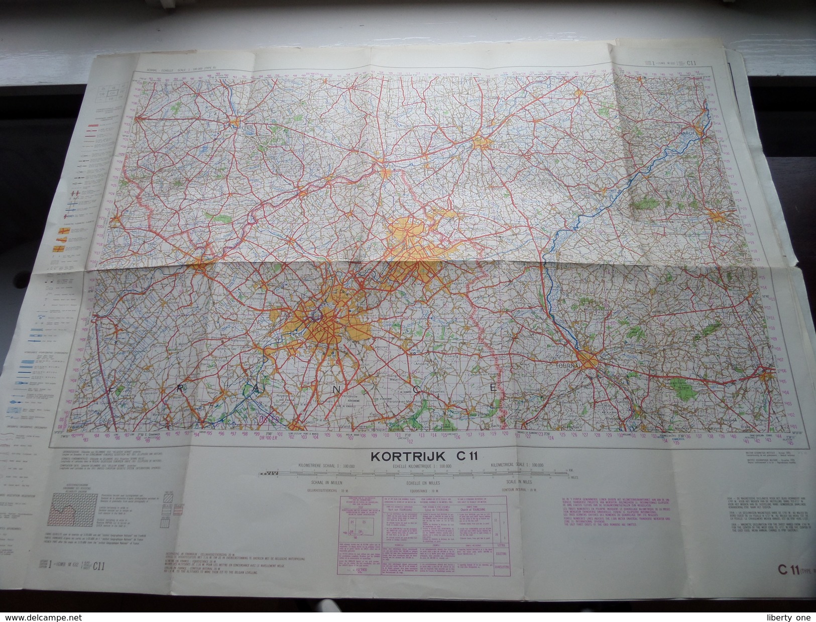 België Stafkaart KORTRIJK C 11 - 1/100.000 M 632 - 1955 ! - Europa