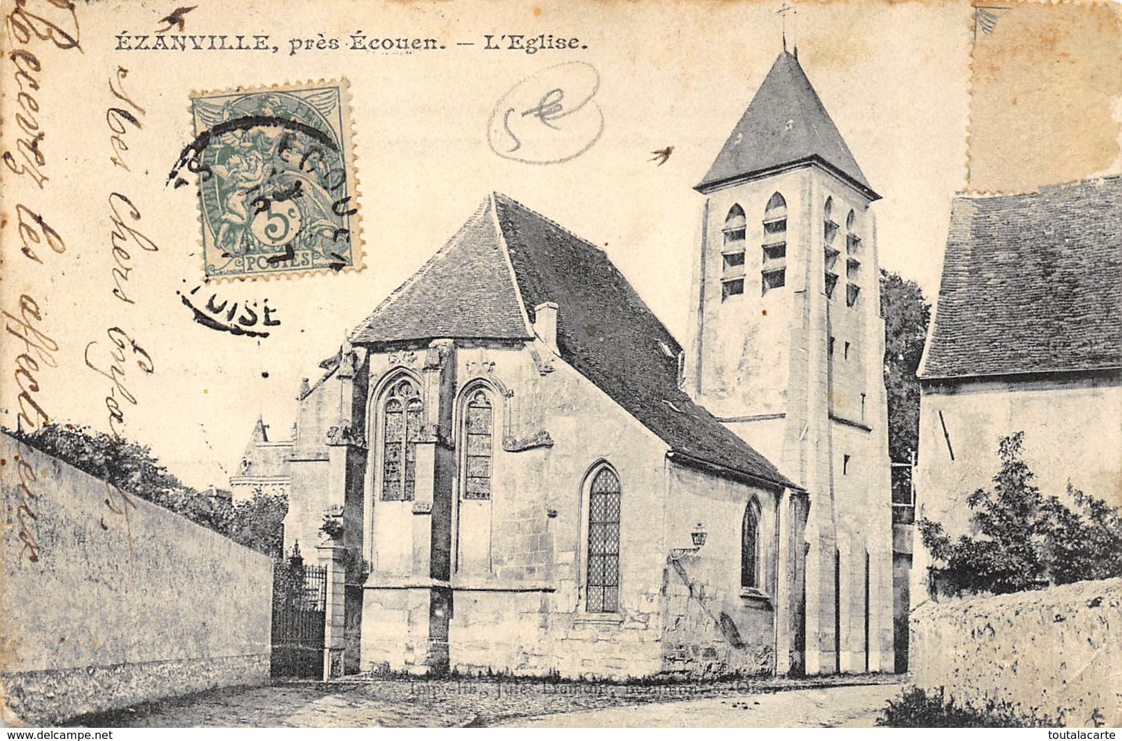 CPA 95 EZANVILLE PRES ECOUEN  L EGLISE - Ezanville