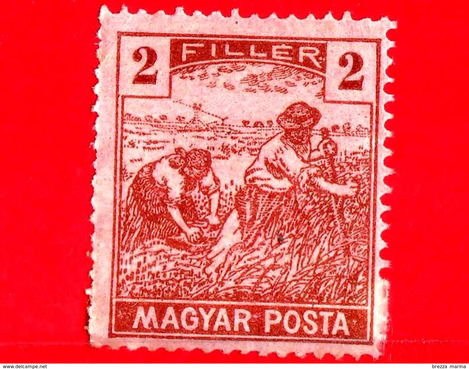 UNGHERIA - Nuovo - 1919 - Agricoltura - Raccolti - Mietitore - 2 - Unused Stamps