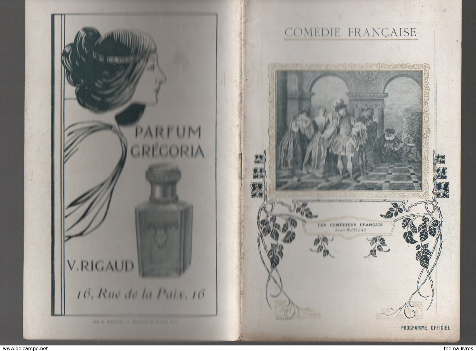 (paris) PROGRAMME Comedie Française  1911 Un Cas De Conscience / On Ne Badine Pas Avec L'amour (M2743) - Programs