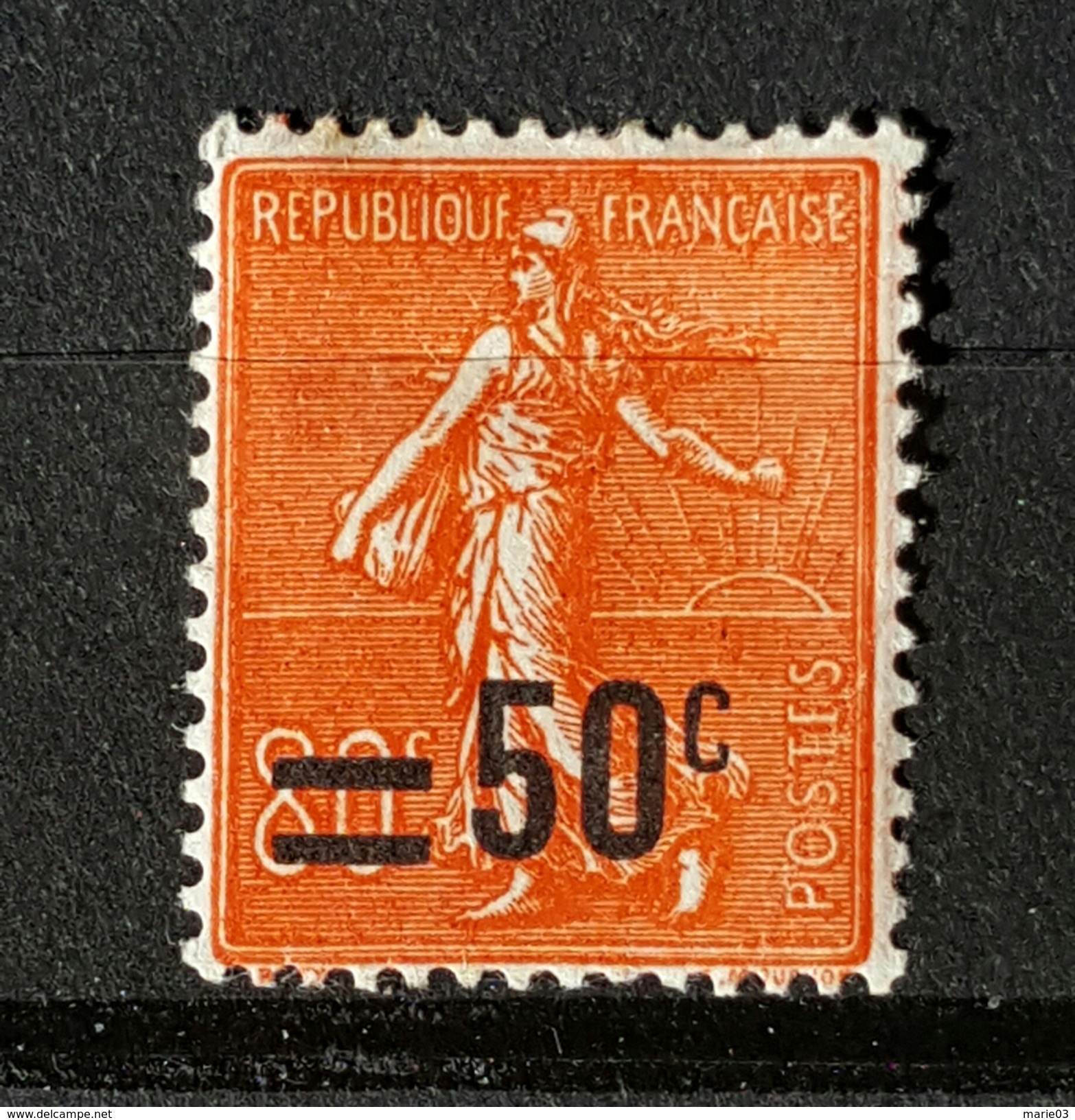 YT220 - Semeuse Avec Surcharge 50c Sur 80 - Neuf Charniere - Unused Stamps