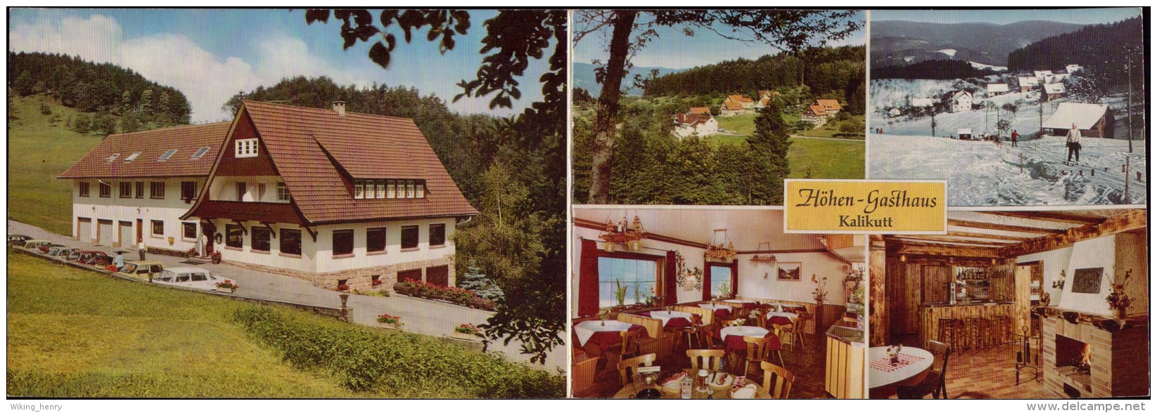 Oppenau Ramsbach - Höhen Gasthaus Kalikutt   Werbe Doppelkarte - Oppenau