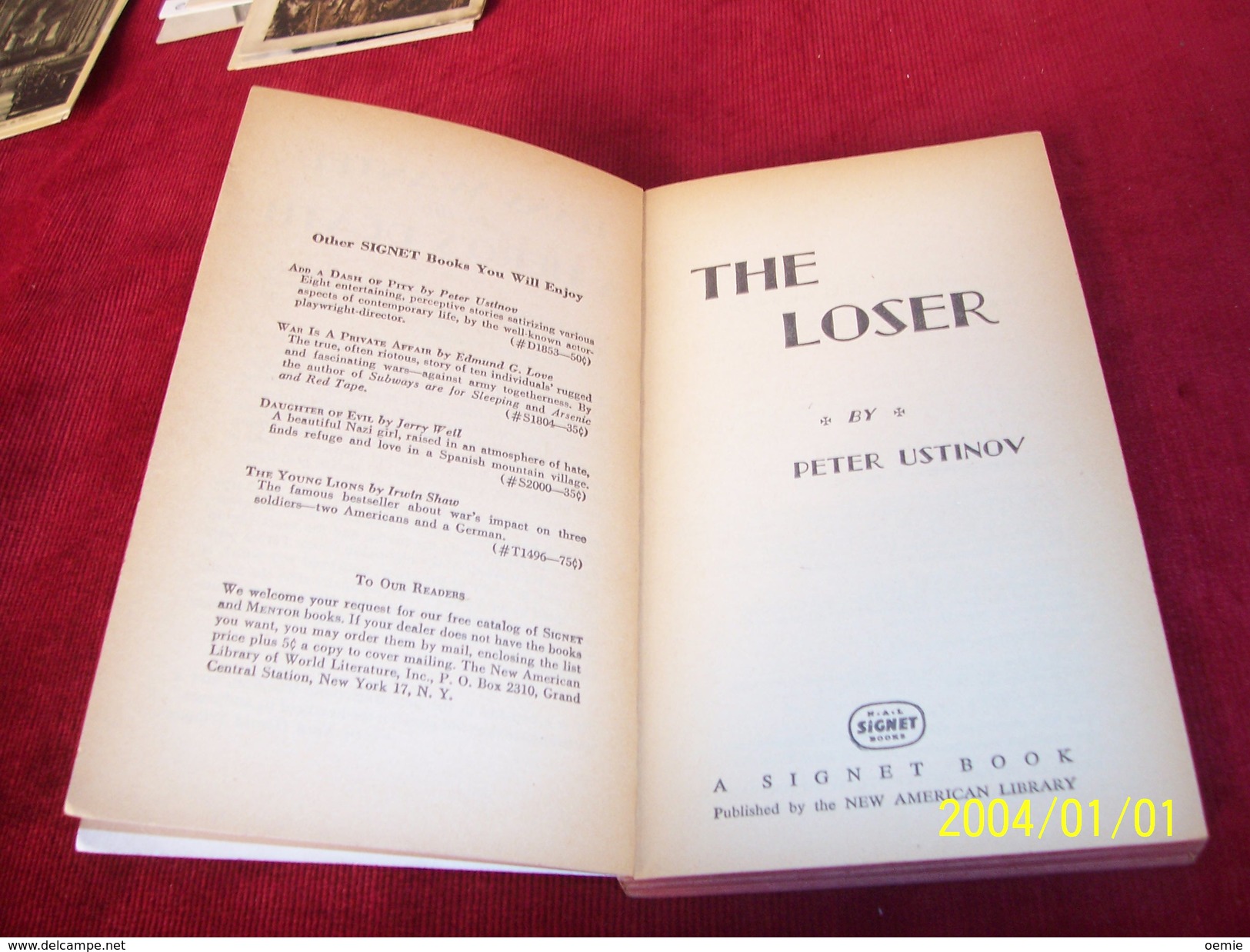 Peter Ustinov  °°°° The Loser ( Livre En Anglais ) - Films