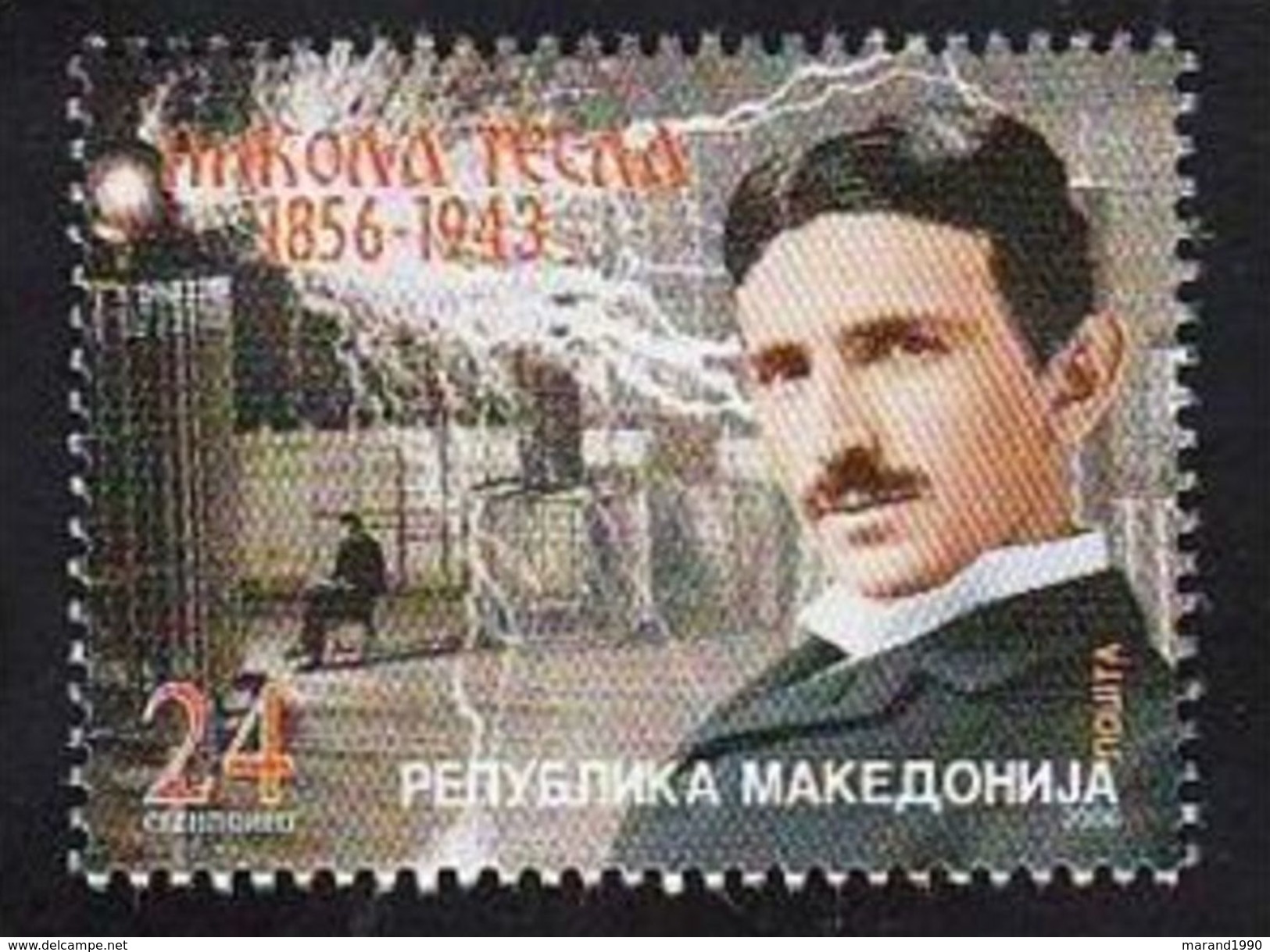 MACEDONIA, 2006, MICHEL 394 - NIKOLA TESLA / SERBIA, CROATIA, USA ** - Electricidad