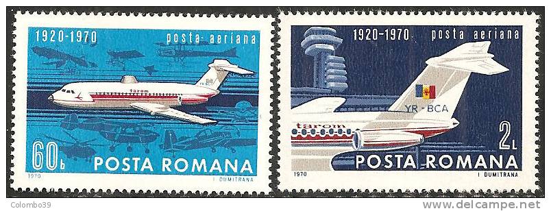 Romania 1970 PA Nuovo** - Mi.2840/41  Yv.223/24 - Unused Stamps