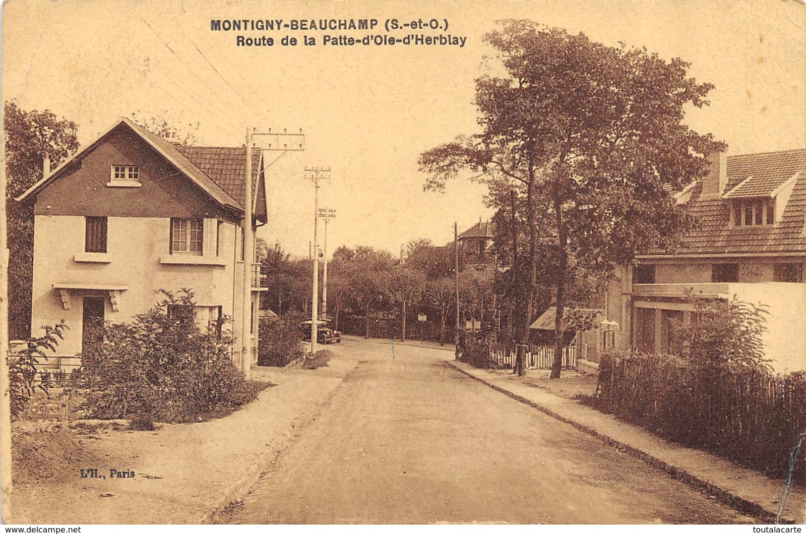 CPSM 95  MONTIGNY BEAUCHAMP ROUTE DE LA PATTE D OIE D HERBLAY - Montigny Les Cormeilles