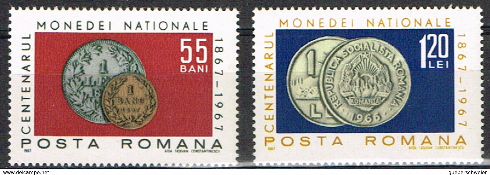 RO 486 - ROUMANIE N° 2299/2300 Neufs** Centenaire De La Monnaie Nationale - Ungebraucht