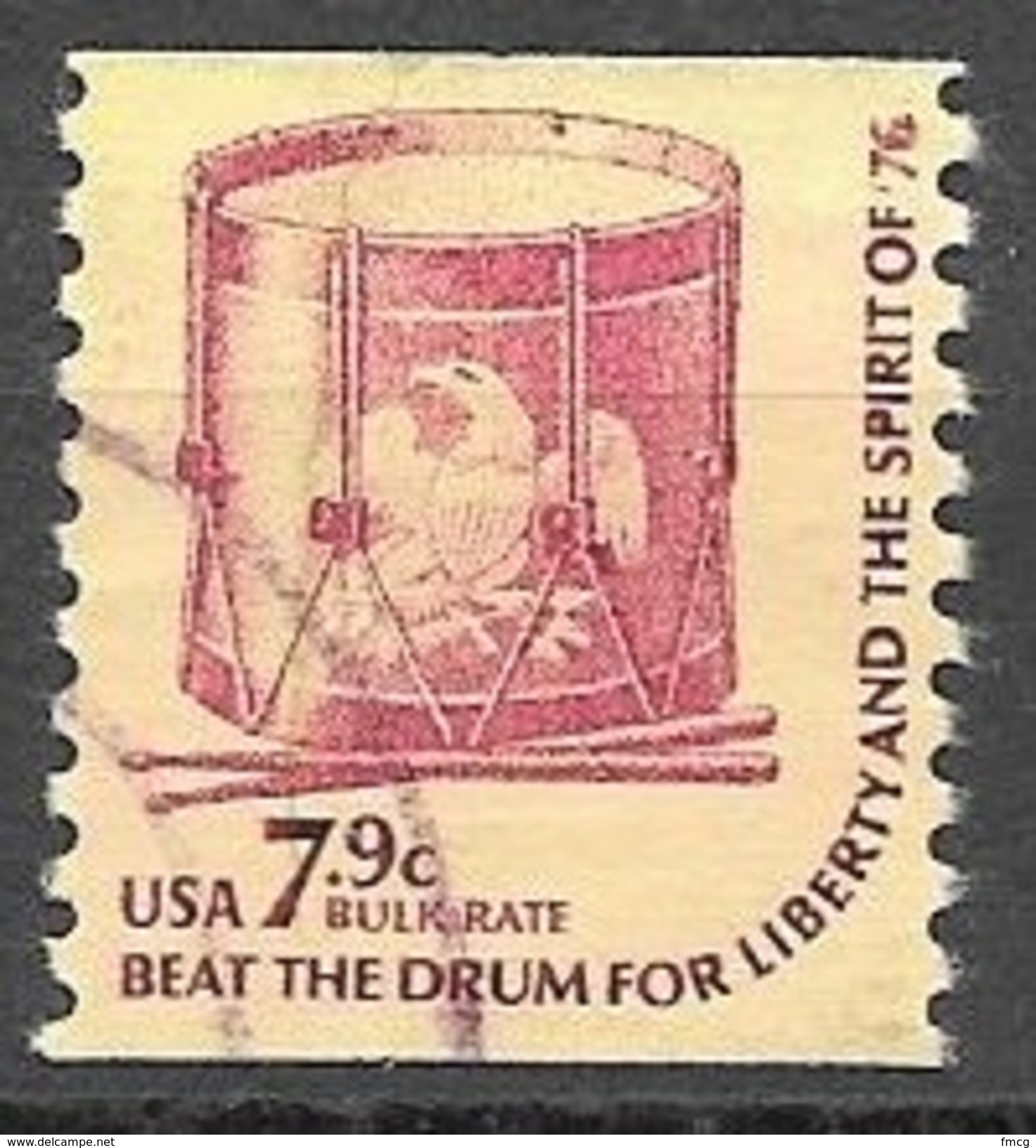 1976 7.9 Cents Americana Series, Drum, Used - Gebraucht