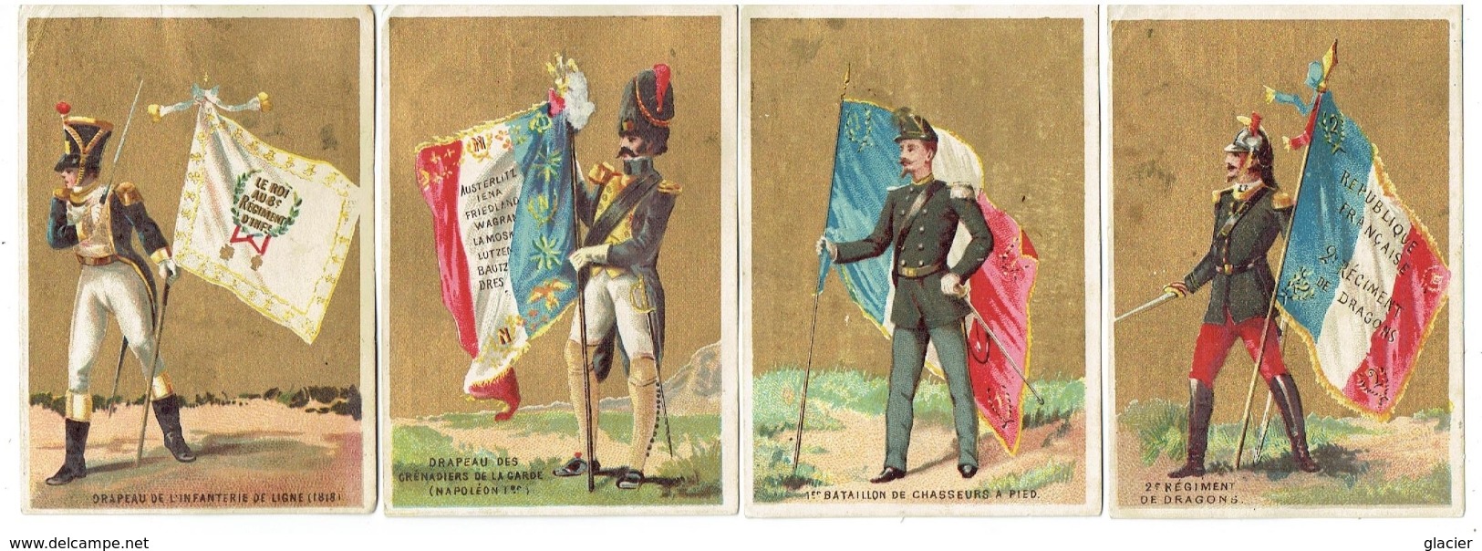 LAMS-VERHOEVEN - Rue Potagère 93 - St Josse-Ten-Node, Bruxelles - 8 Chromo's 9,7 Cm X 6,8 Cm - Régiments Armée Française - Andere & Zonder Classificatie