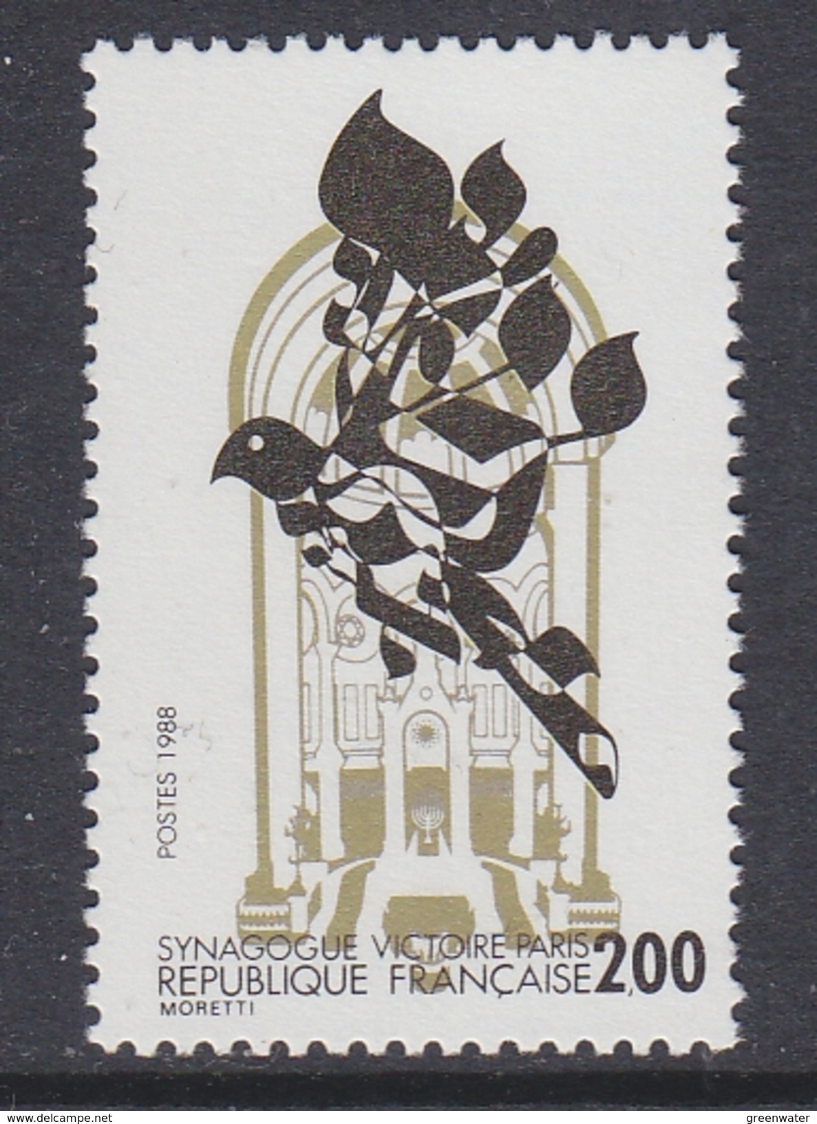 France 1988 Synagogue Victoire Paris 1v ** Mnh (FR155J) - Unused Stamps