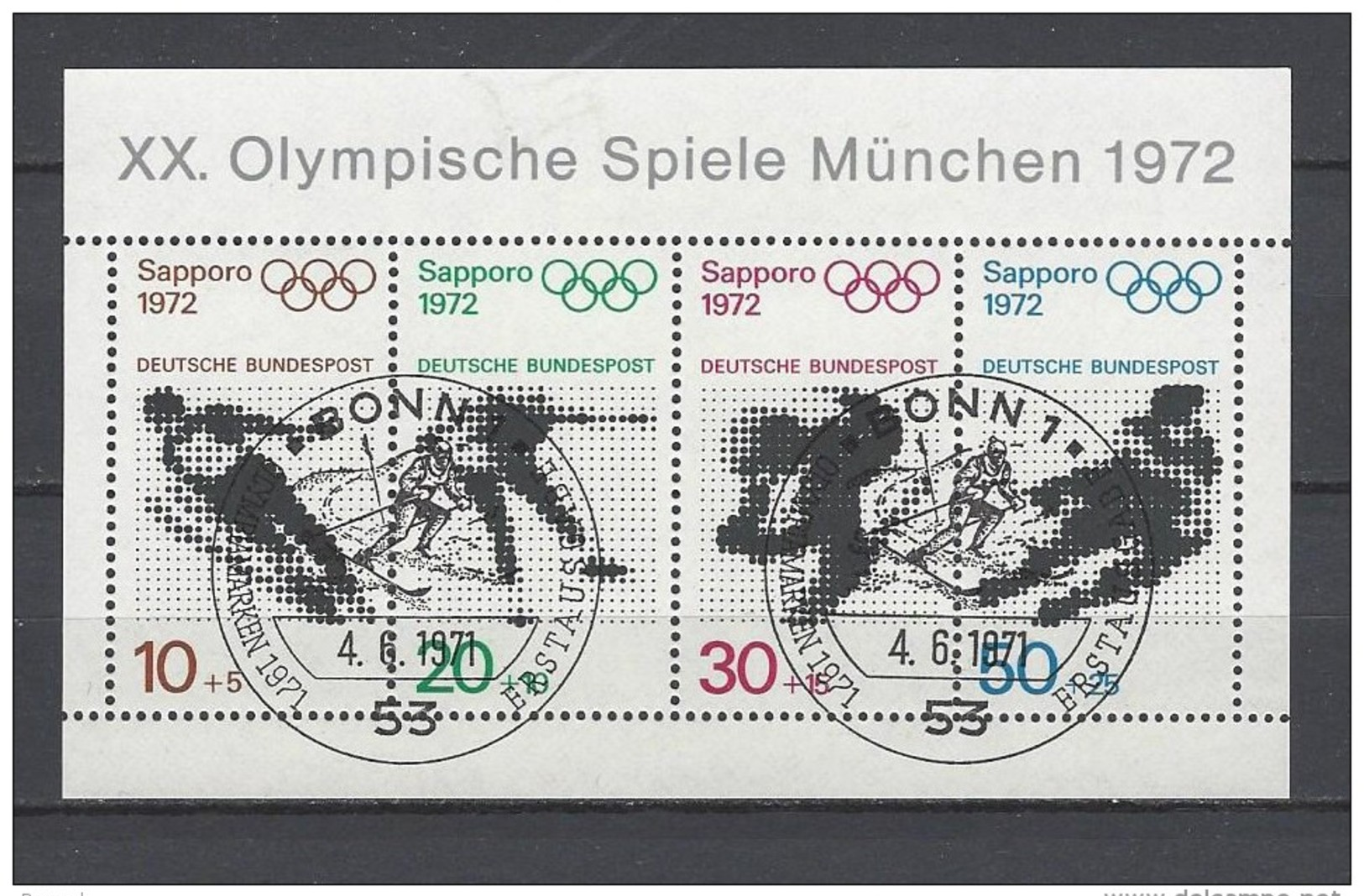 BUND - Block Mi-Nr. 6 Olympische Spiele München 1972 Gestempelt BONN - Other & Unclassified