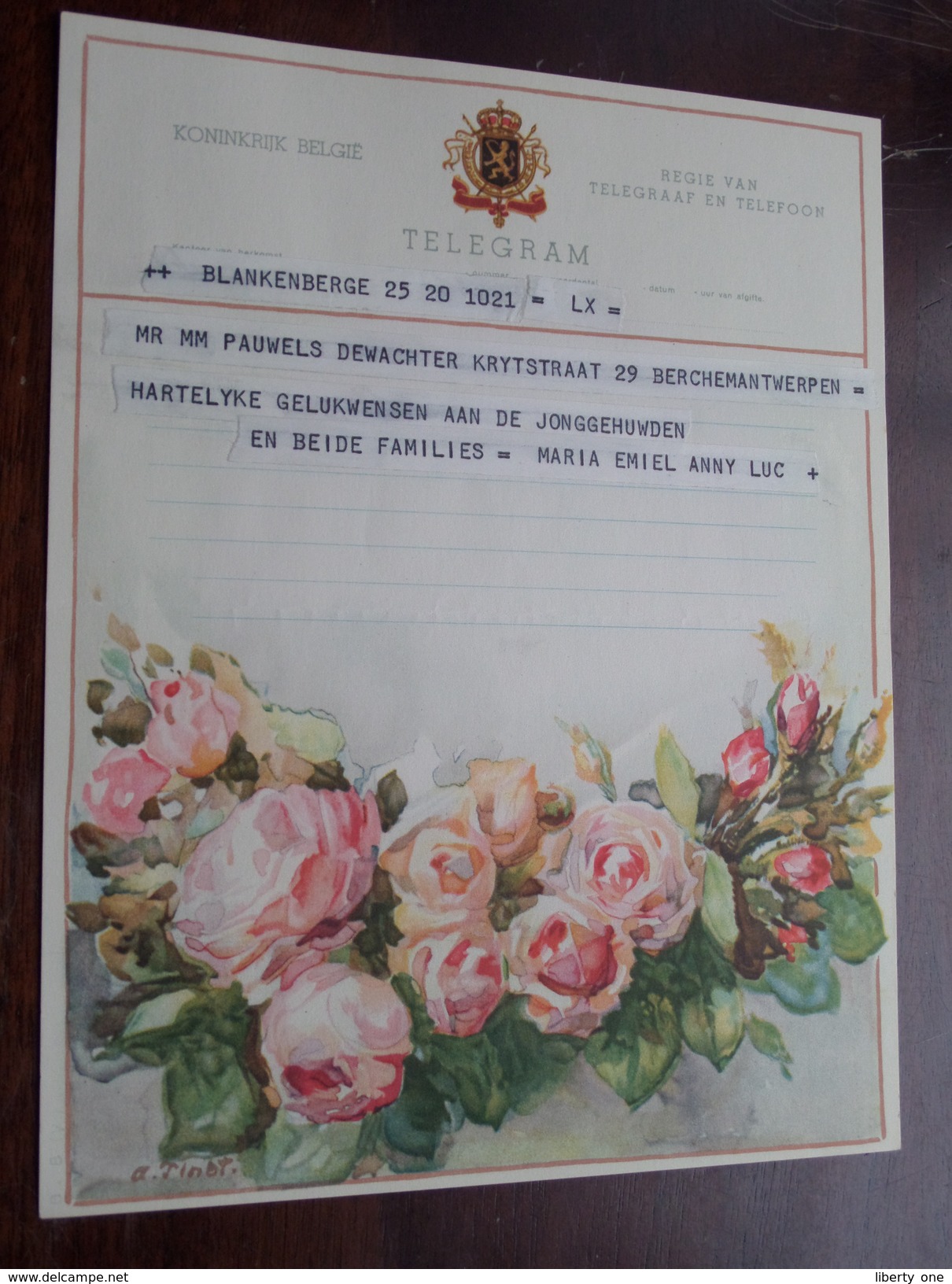 TELEGRAM Pauwels De Wachter Berchem Antwerpen / Verzonden 1948 Blankenberge / Belgique - Belgium !! - Autres & Non Classés