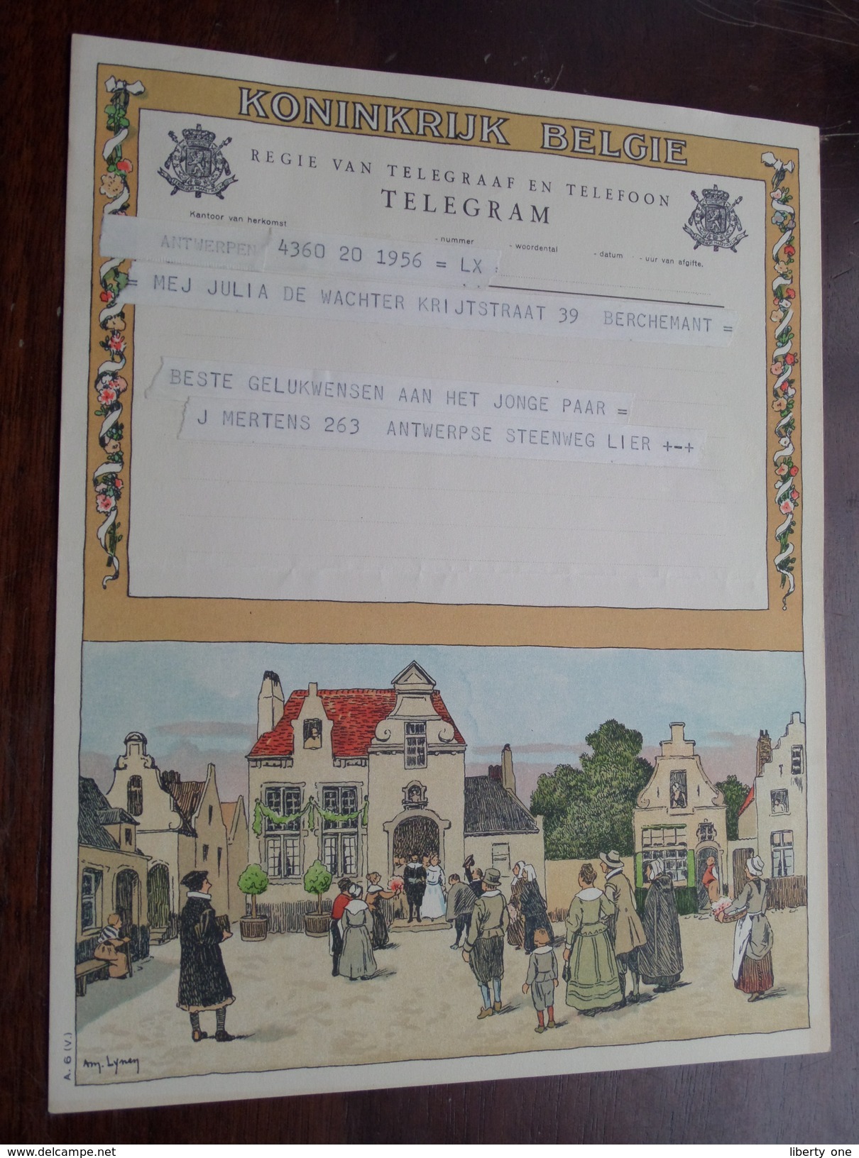 TELEGRAM Pauwels De Wachter Berchem Antwerpen / Verzonden 1948 Mertens LIER / Belgique - Belgium !! - Autres & Non Classés
