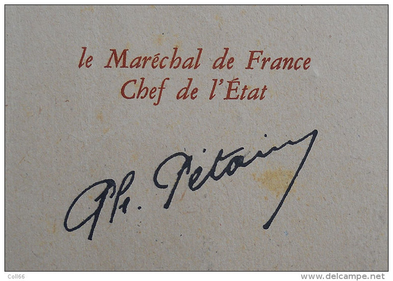 Ww2 Magnique Diplome Médaille Famille Française 1941 Décéerné Maréchal P.Petain Illustré RARE - Documents Historiques