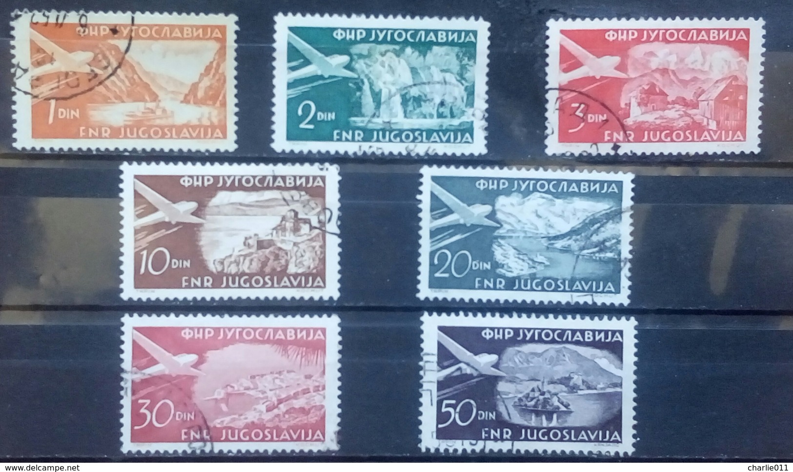 LANDSCAPES-AIRMAIL-SHORT SET-YUGOSLAVIA-1951 - Luftpost