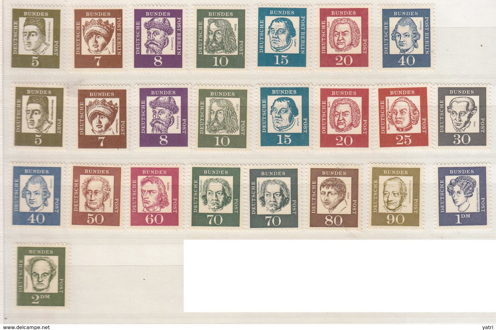 Germania Federale (1961) - Mi. 347x/355x + 347y/362y ** - Nuovi