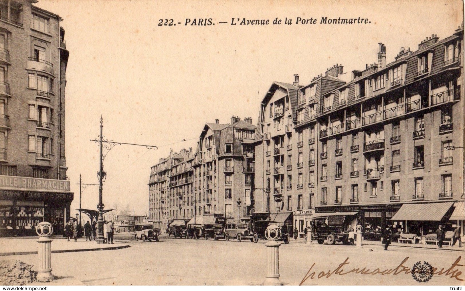 PARIS L'AVENUE DE LA PORTE MONTMARTRE - Arrondissement: 18