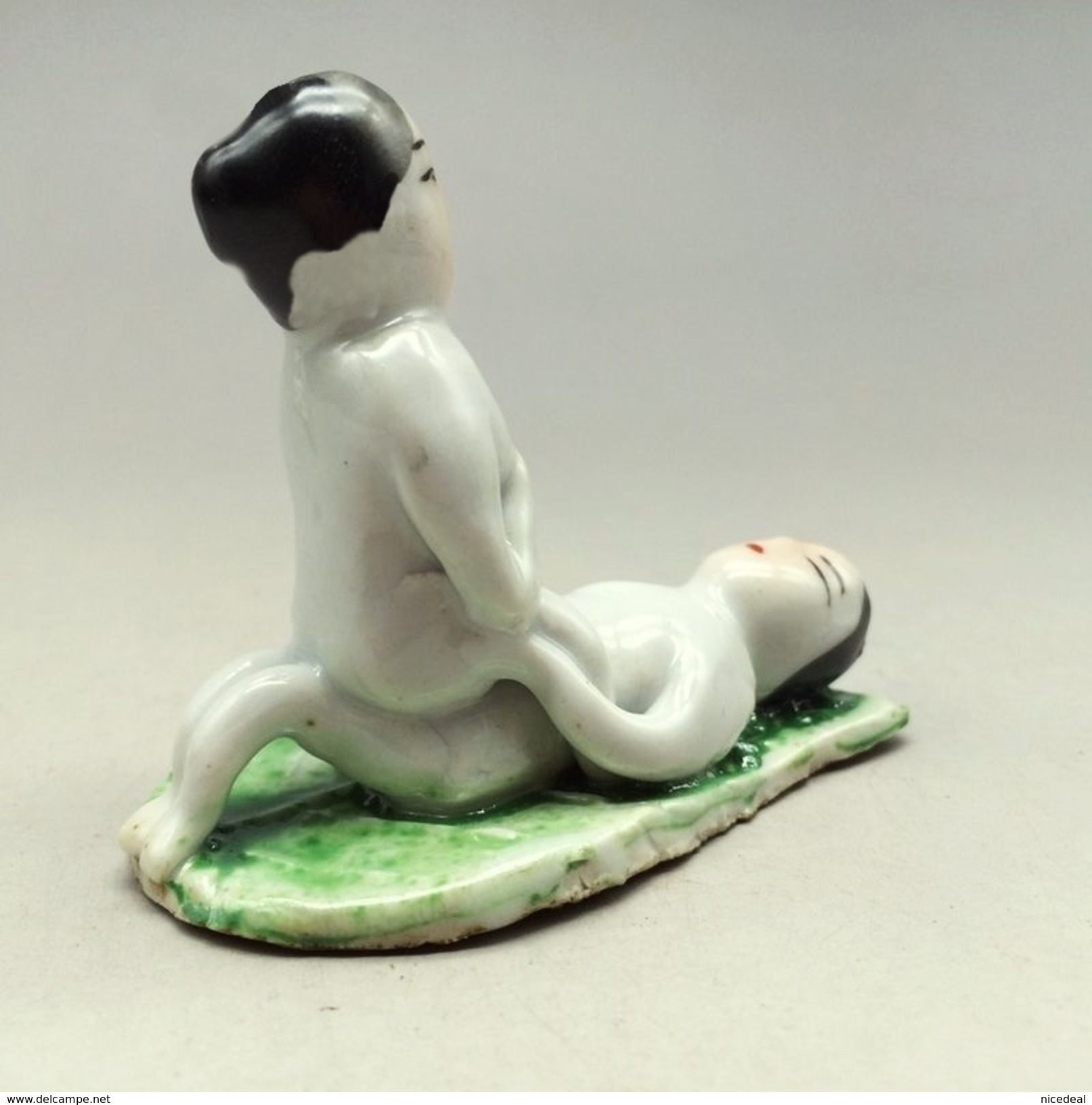 Figurine Statue Scene érotique Chinoise Couple Kamasutra Amour Sexe Chinese Man Woman Kama Sutra Love Erotic Position - Art Asiatique