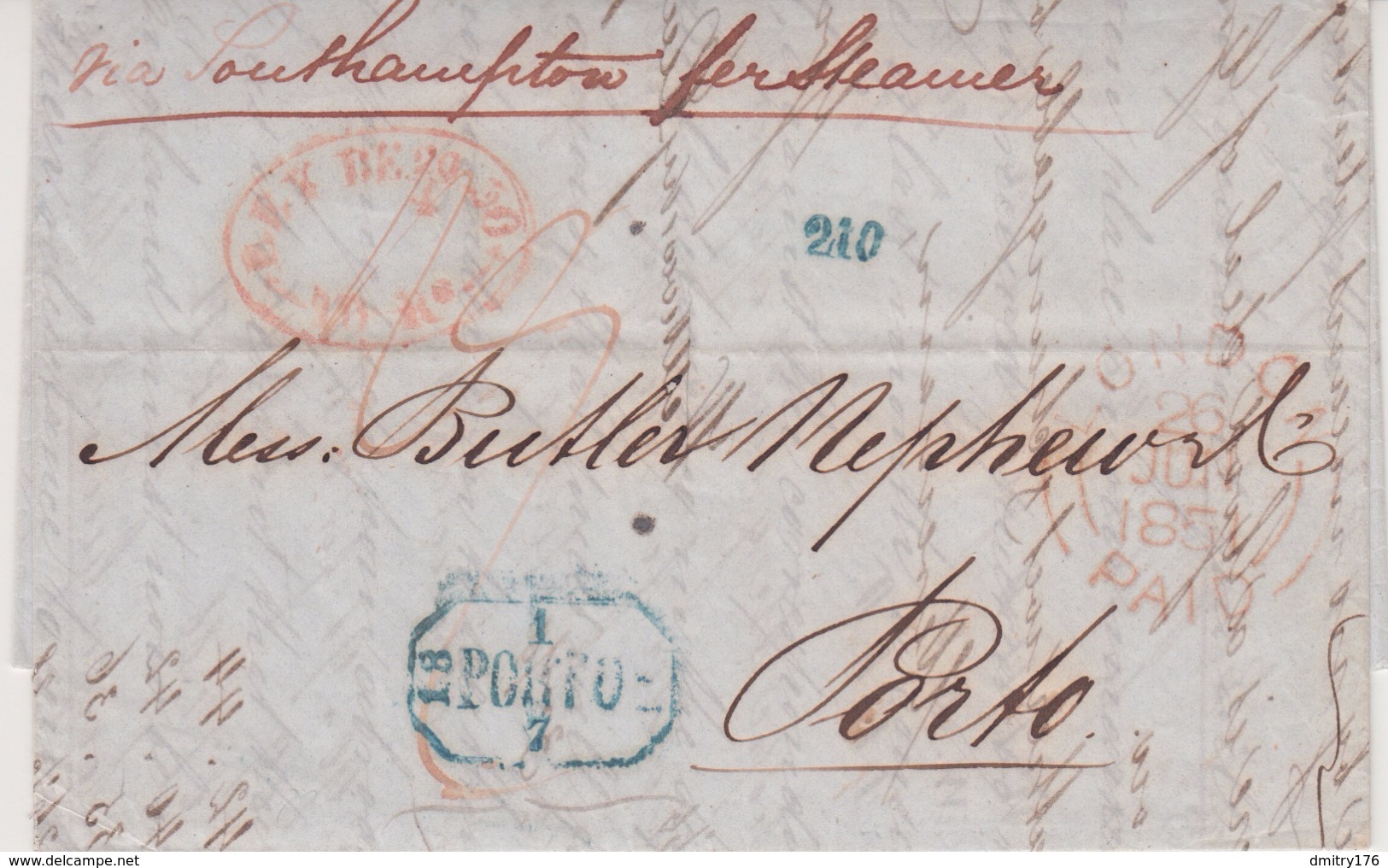 Riga  To Porto Via England - ...-1857 Vorphilatelie