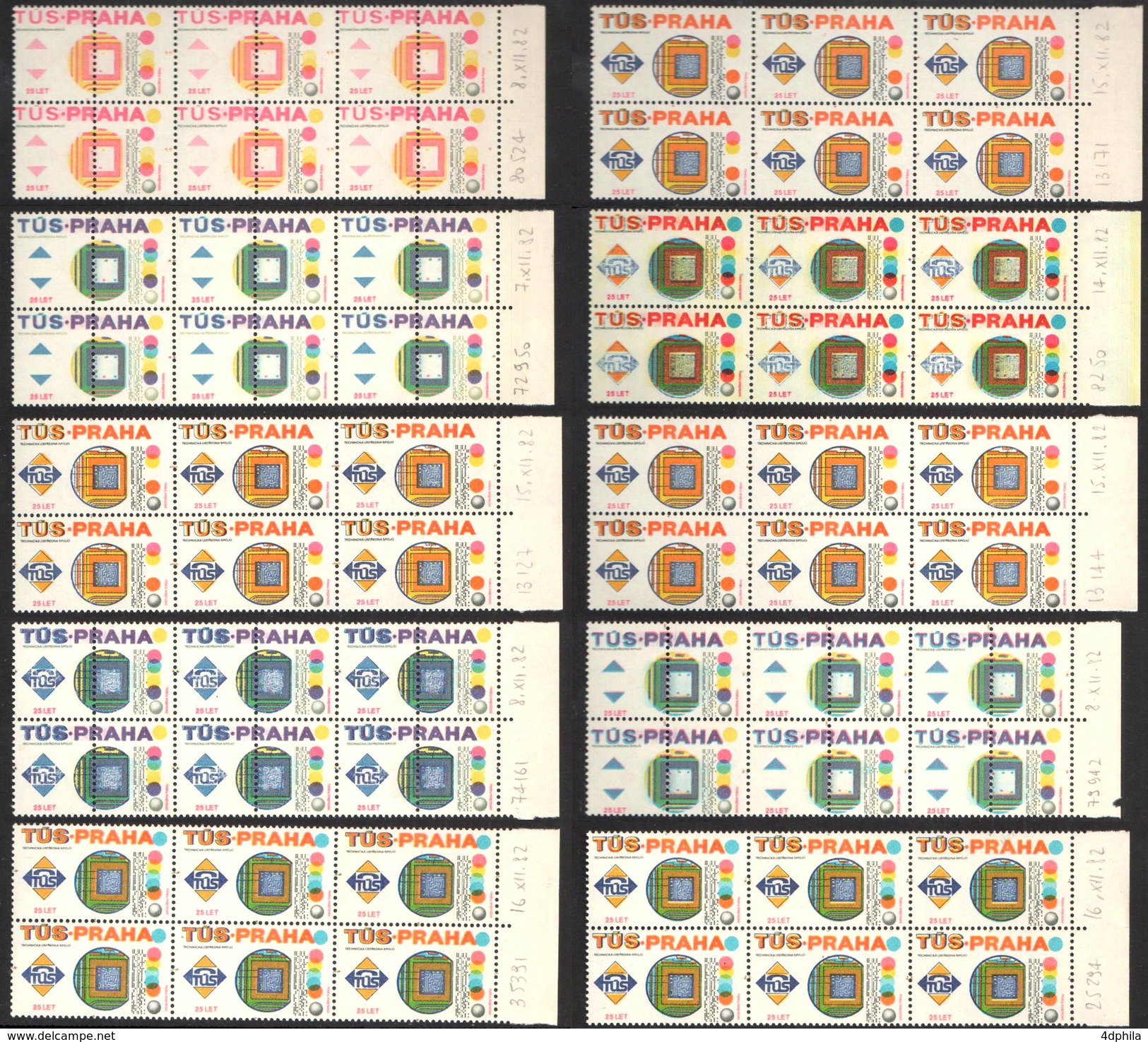 CZECHOSLOVAKIA 1978 - 60 Dummy Stamps - Specimen Essay Proof Trial Prueba Probedruck Test - Proofs & Reprints